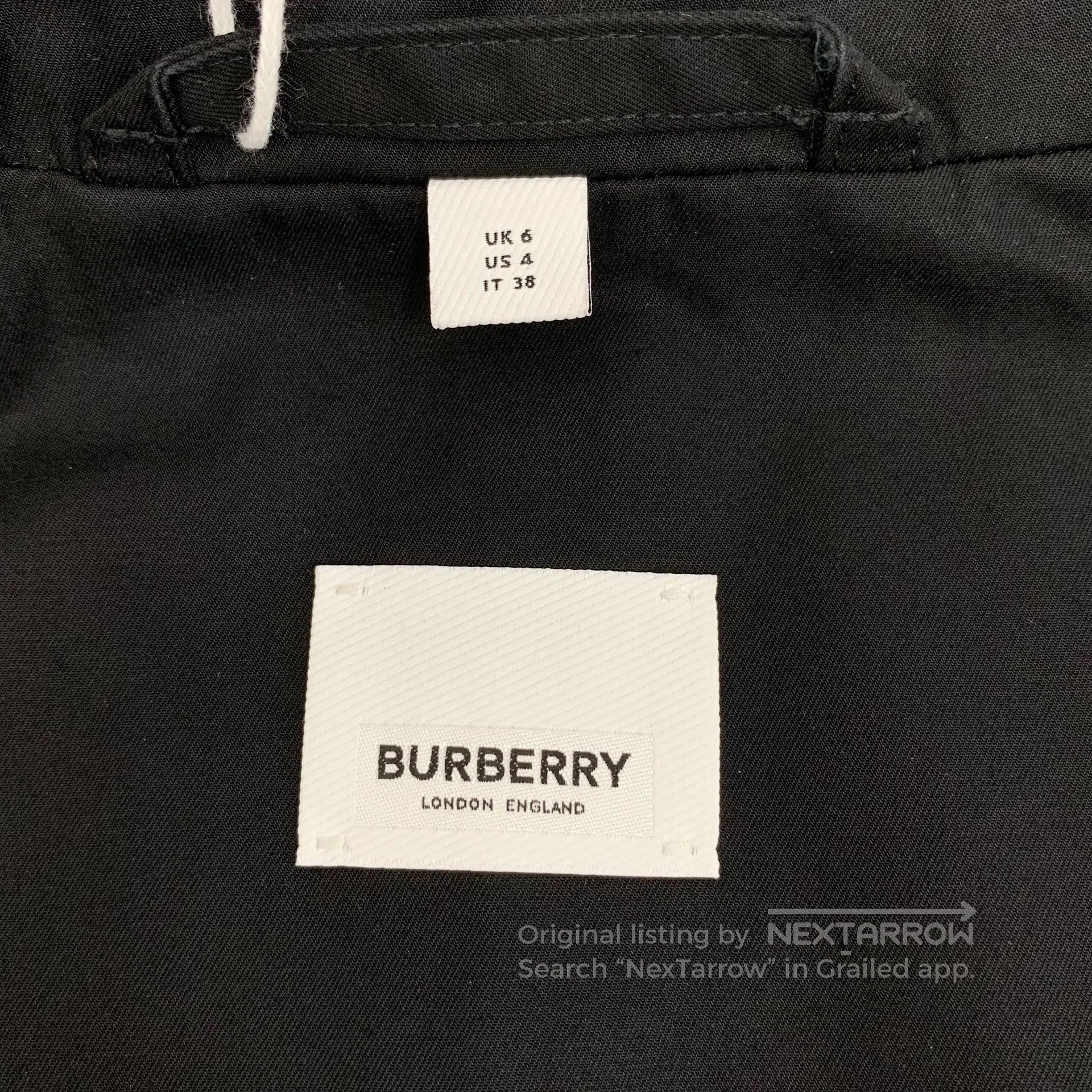 Burberry Burberry Black cotton collar double-breasted long-sleeve t Size US M / EU 48-50 / 2 - 5 Thumbnail