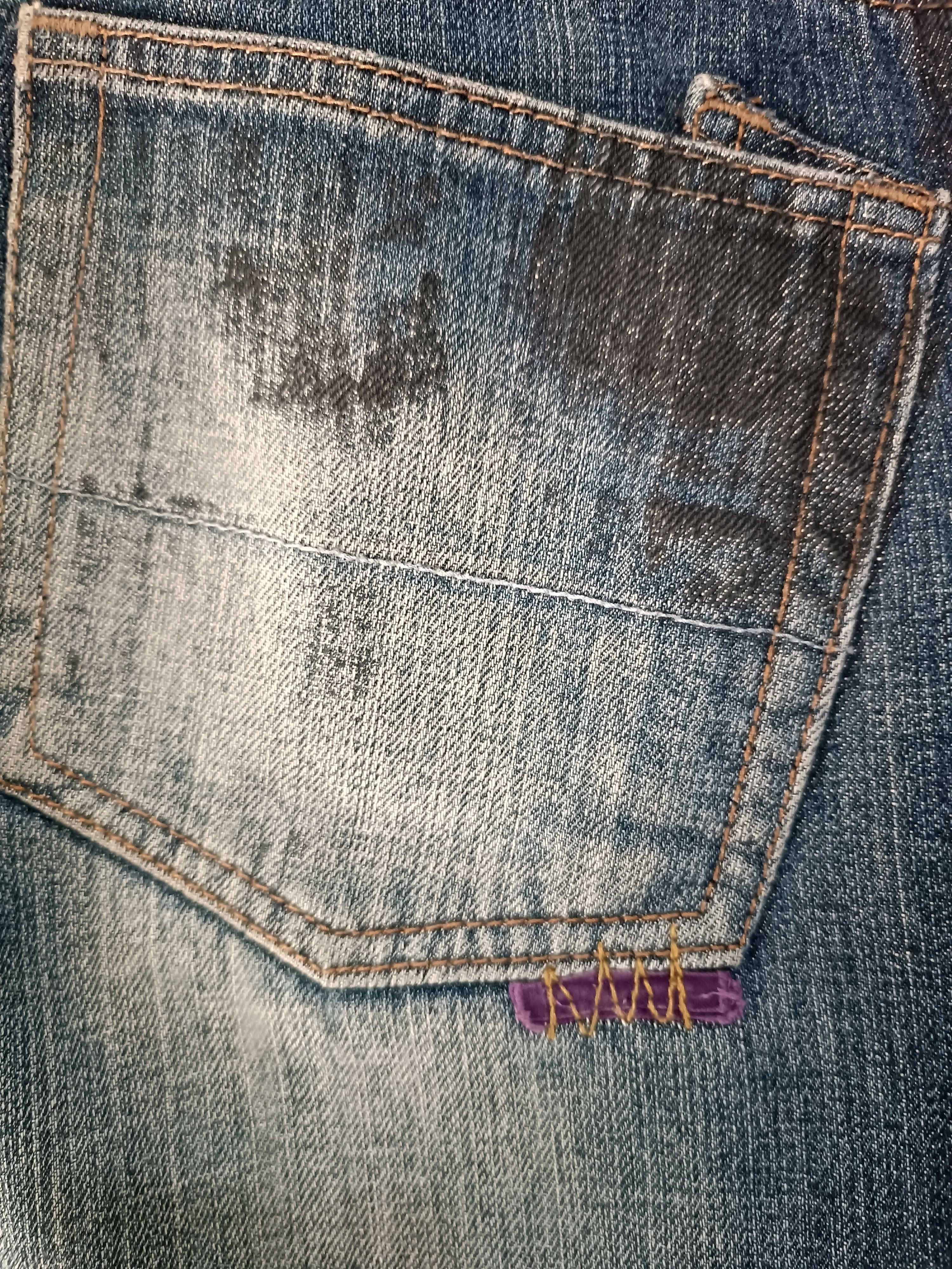 Japanese Brand Vintage Prps Noir Denim Distressed Waxed Coat Jeans Size US 28 / EU 44 - 8 Thumbnail