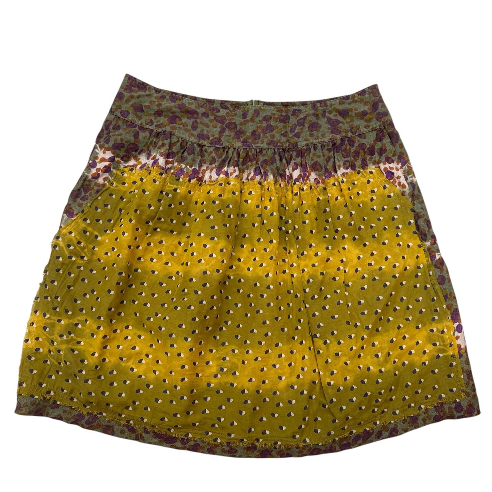Gregory GREGORY PARKINSON Multicolor Linen Batik Patchwork Skirt 10 Size 32" / US 10 / IT 46 - 4 Thumbnail