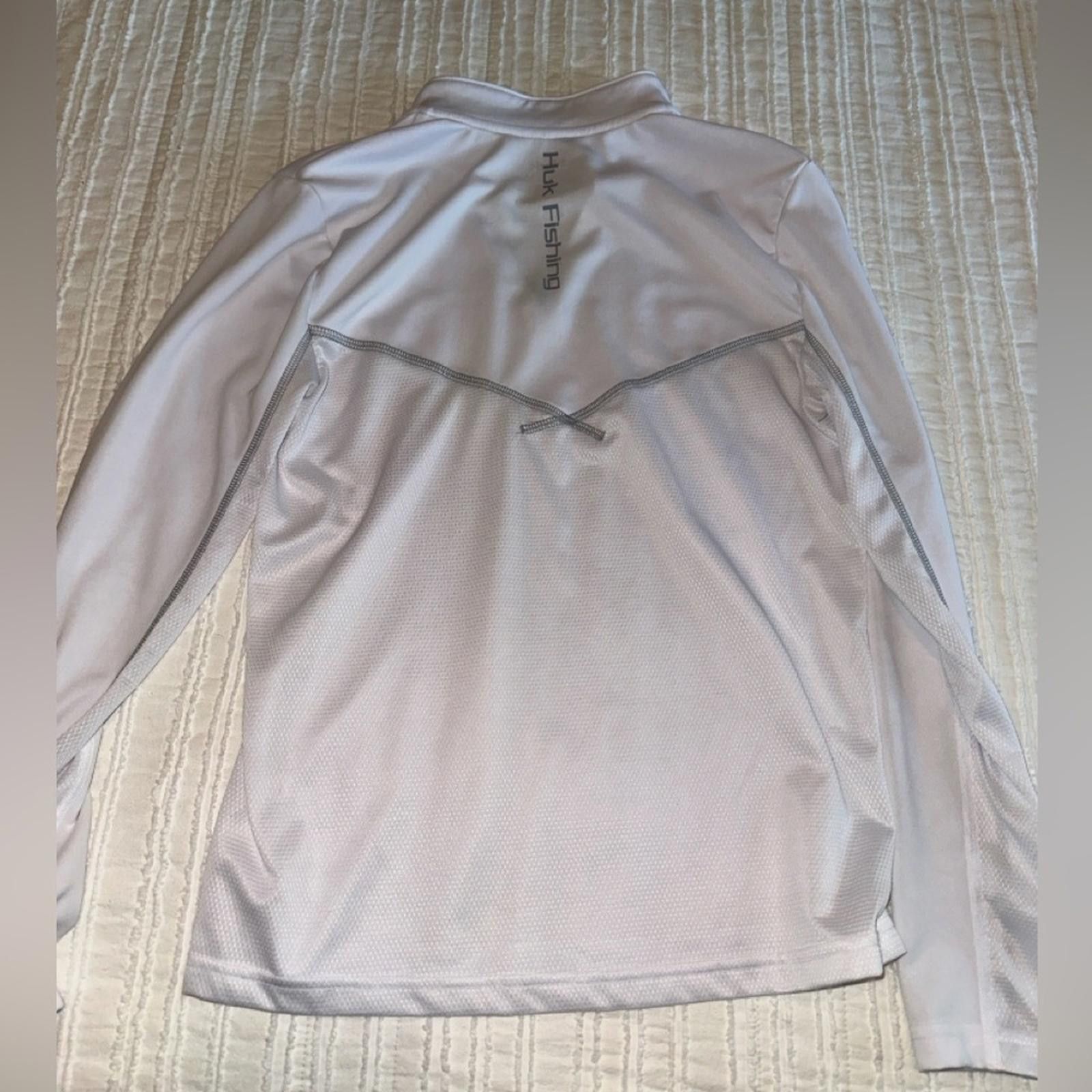 Other Huk Icon X Fishing Pullover White M Long Sleeve UPF 50+ Size M / US 6-8 / IT 42-44 - 5 Thumbnail