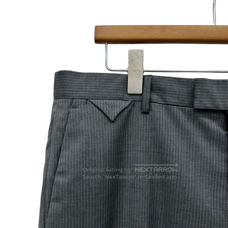 Louis Vuitton Louis Vuitton size US 54 Grey logo wool trousers Size US 38 / EU 54 - 3 Thumbnail