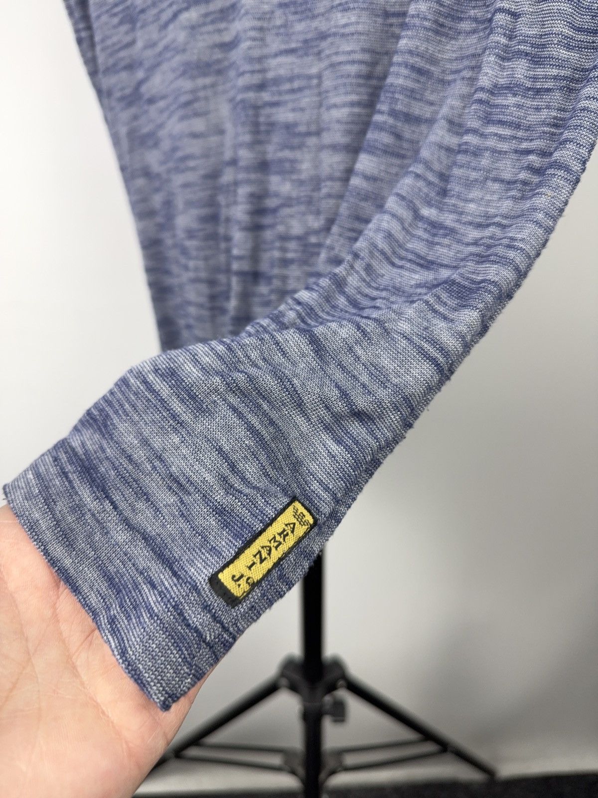 Armani 00s Armani Jeans Italy Blue Melange Stretch T-Shirt Slim Fit Size US M / EU 48-50 / 2 - 6 Thumbnail