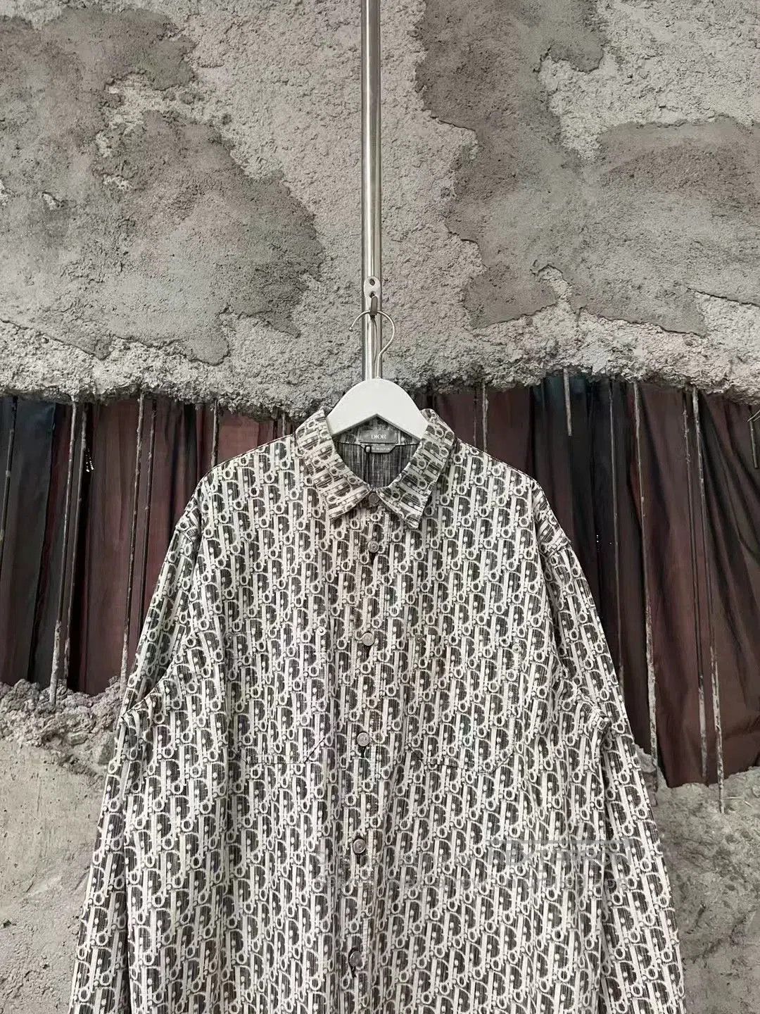 Dior Dior Gray Silver Monogram Denim Shirt Jacket. Size US XXS / EU 40 - 3 Thumbnail
