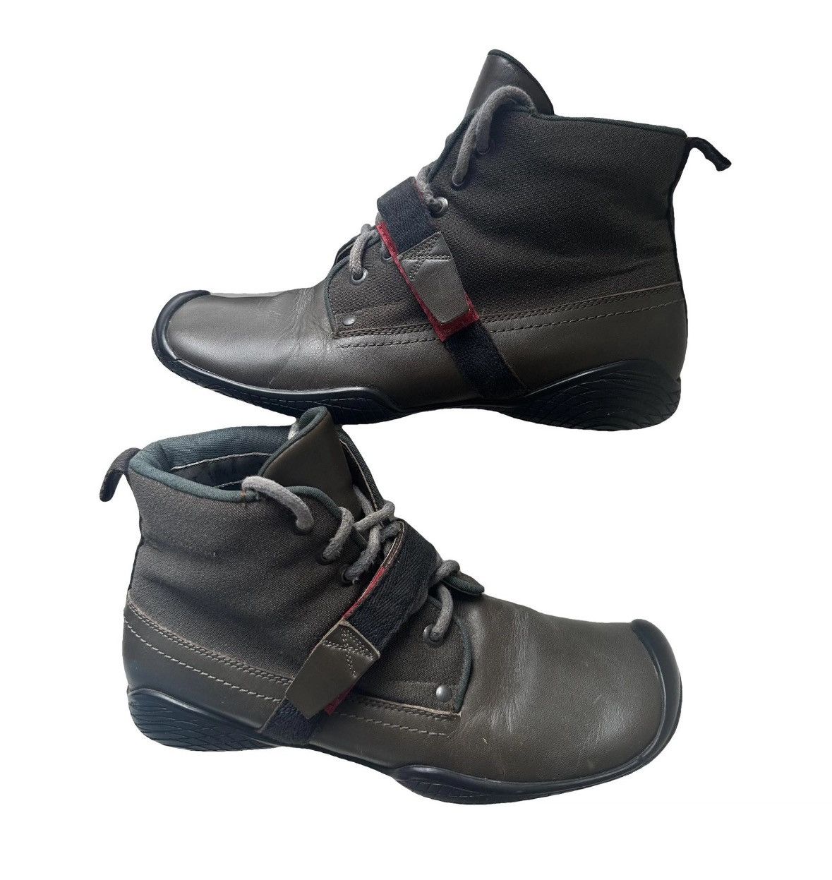 Prada Prada FW99 Leather square toe strap military boots Size US 8 / IT 38 - 1 Thumbnail