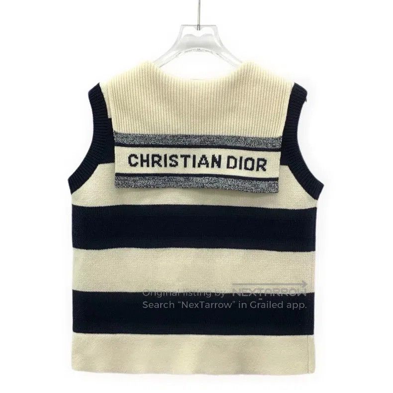 Other Dior 21 colour-blocked striped wool V-neck sleeveless knit Size XS / US 0-2 / IT 36-38 - 2 Thumbnail