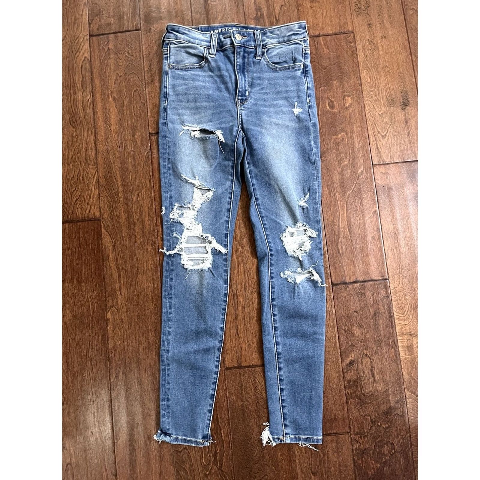 American Eagle Outfitters American Eagle Outfitters Jeans Womens Size 2 Regular High Rise Stretch Jegging Blue 27in Inseam Size 42" / US 20 - 2 Thumbnail