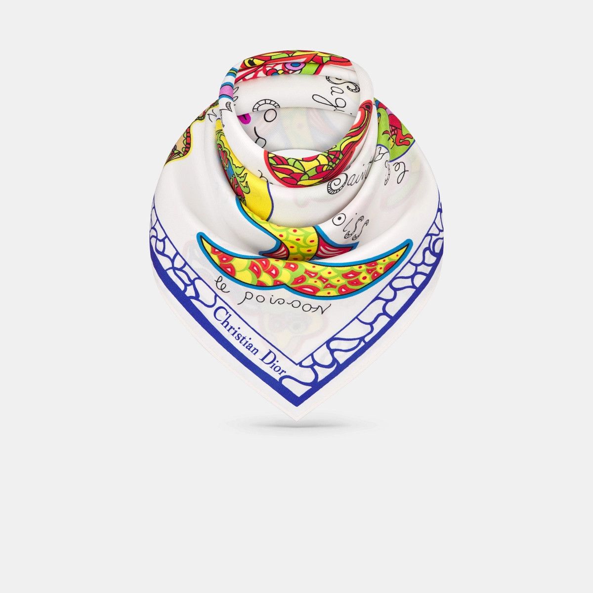 Dior o1bcso1str0226 Size:OS/Zodiac 70 Square Scarf in Multicolor Size ONE SIZE - 3 Thumbnail