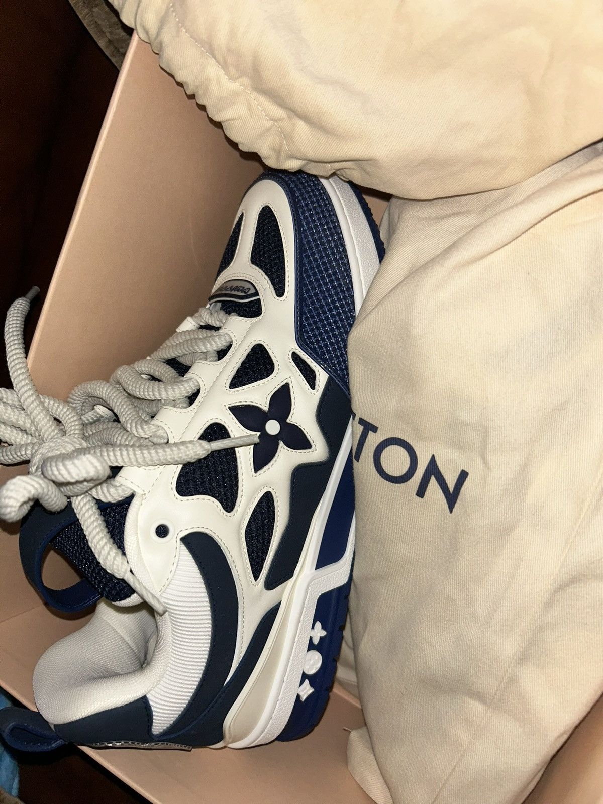Louis Vuitton Louis Vuitton Skate Sneaker “Marine” “Navy” Size US 10 / EU 43 - 3 Thumbnail