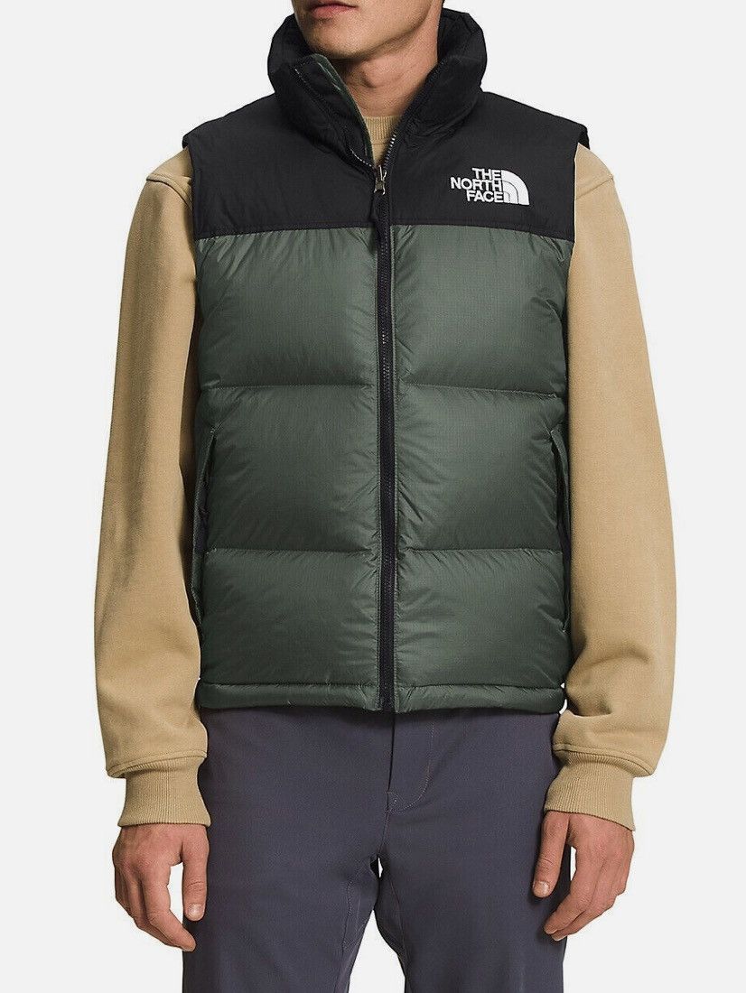 image of The North Face Tnf Men’S 1996 Retro Nuptse Vest Thyme Green/black, Men's (Size XS)