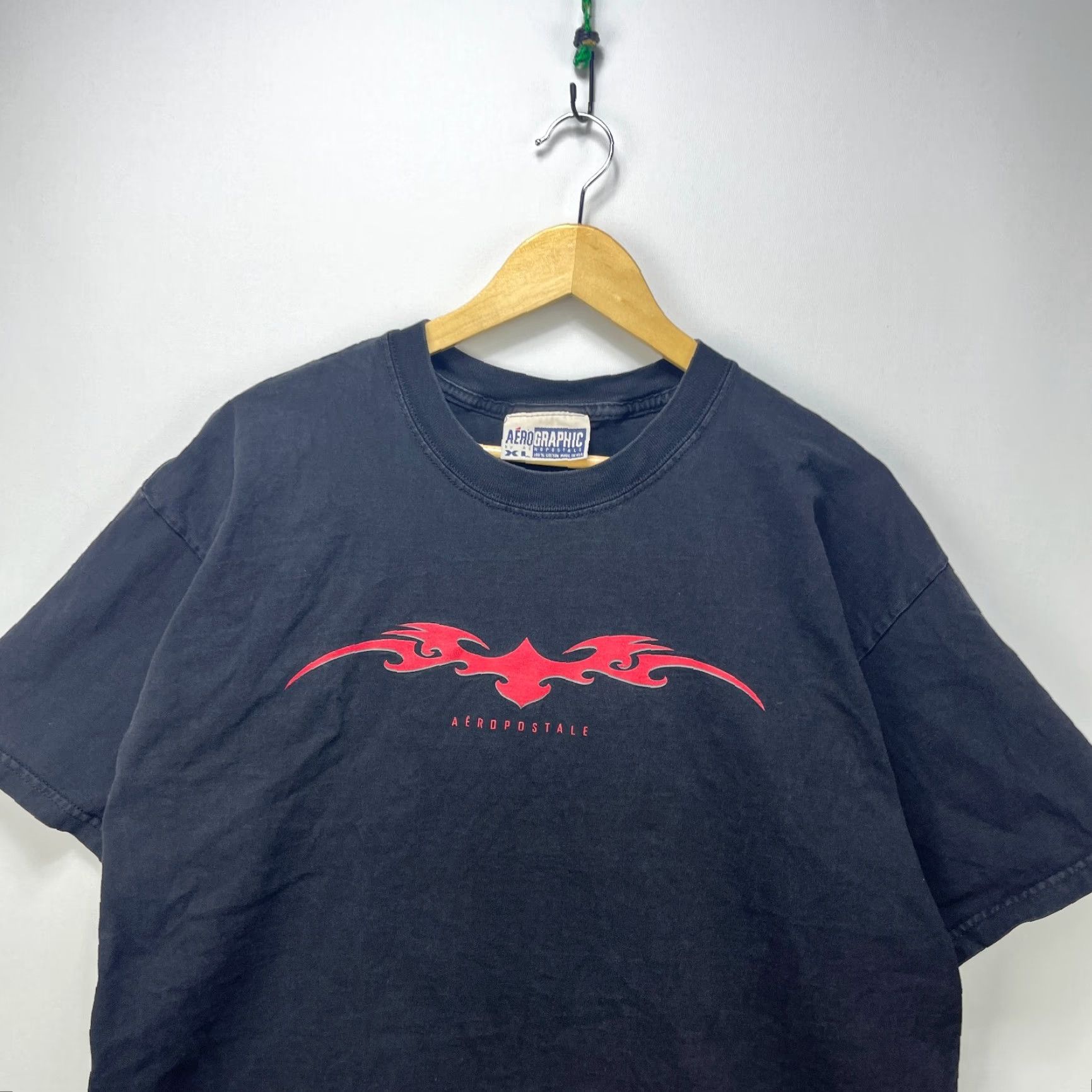 Aeropostale VINTAGE Aeropostale Shirt Mens XL Black Short Sleeve Tribal Skater Y2K Faded Size US XL / EU 56 / 4 - 2 Thumbnail
