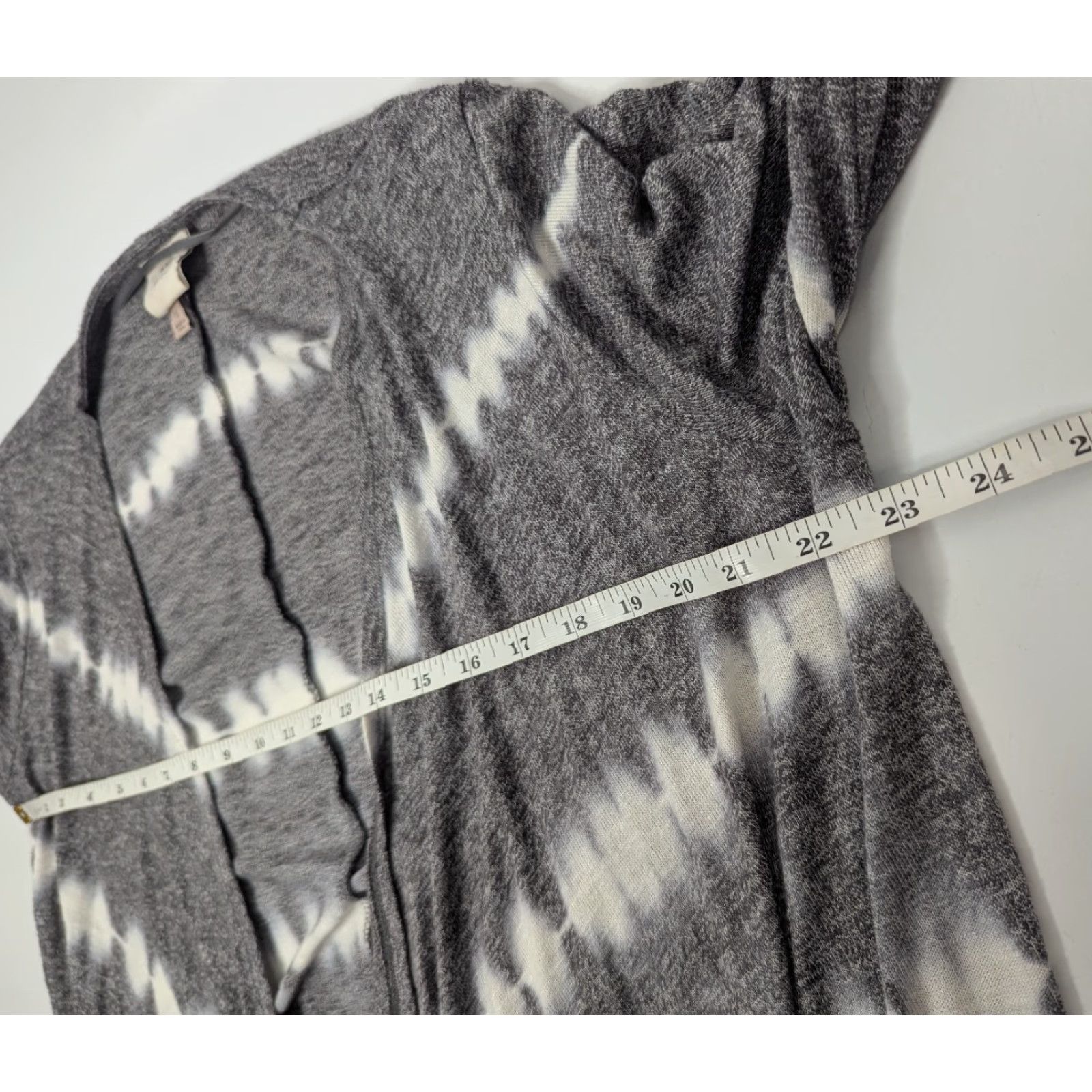 Vintage Knox Rose Cardigan Women's Large Gray Tie Dye Open Front Sweater Draped Knit Size L / US 10 / IT 46 - 5 Thumbnail