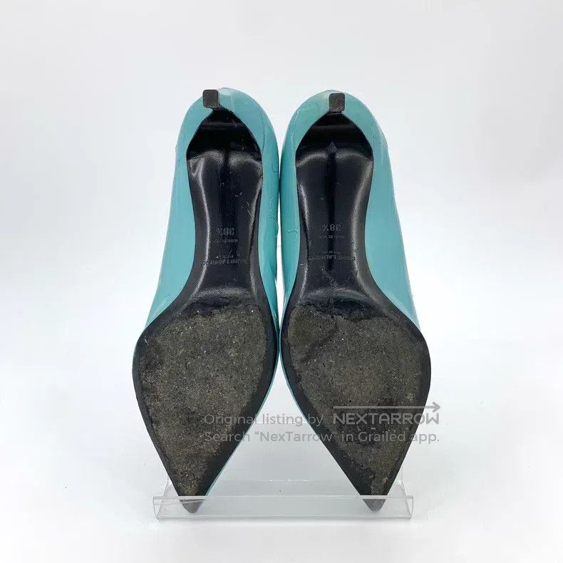 Saint Laurent Paris Saint Laurent Paris Light Blue Leather Pointed Toe High He Size US 8 / IT 38 - 5 Thumbnail