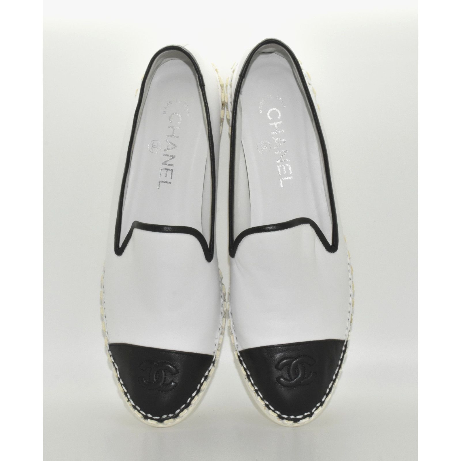 Chanel CHANEL Lambskin Interlocking CC Moccasins Loafers Size 39 Size US 9 / IT 39 - 6 Thumbnail