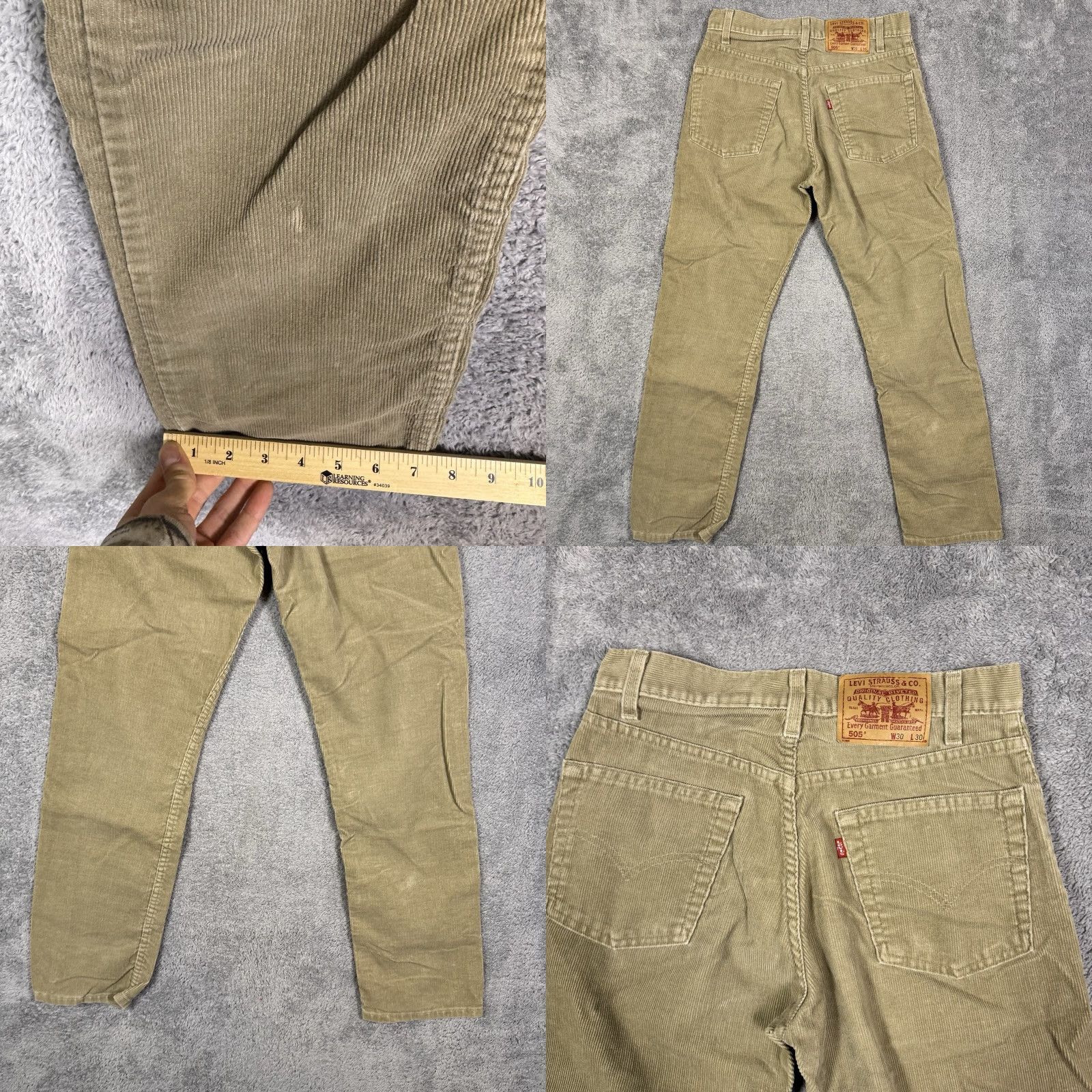 Vintage Vintage Levis 505 Corduroy Pants Men’s 30x30 Regular Straight 2000 Paper Tag Size US 30 / EU 46 - 9 Thumbnail