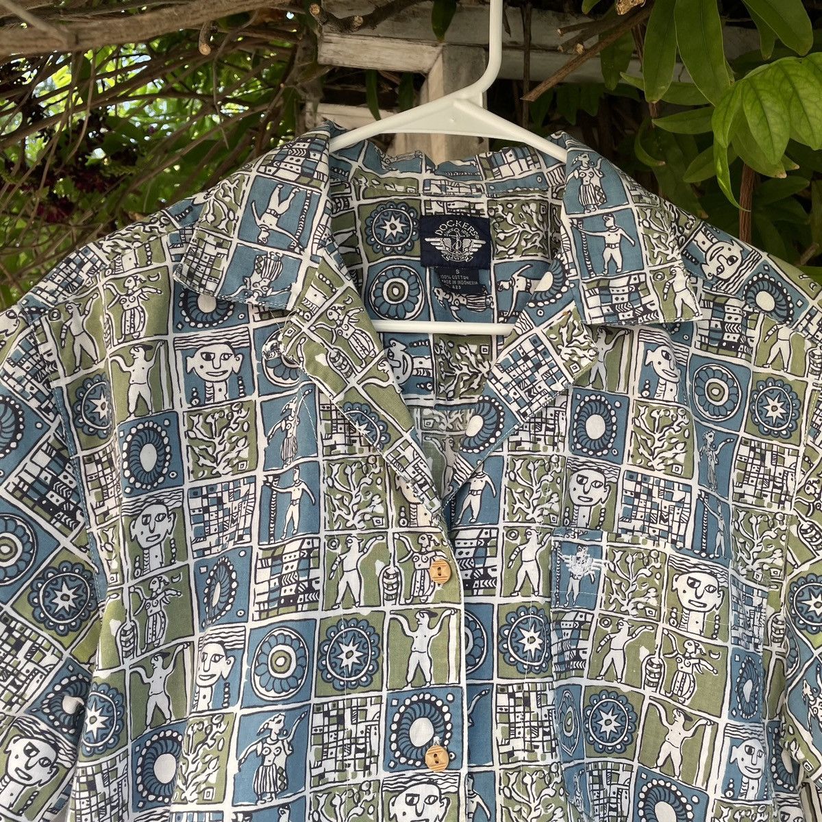 Japanese Brand × Vintage Vintage Cropped Camp Collar Shirt Floral Earth Boxy Size US M / EU 48-50 / 2 - 3 Thumbnail