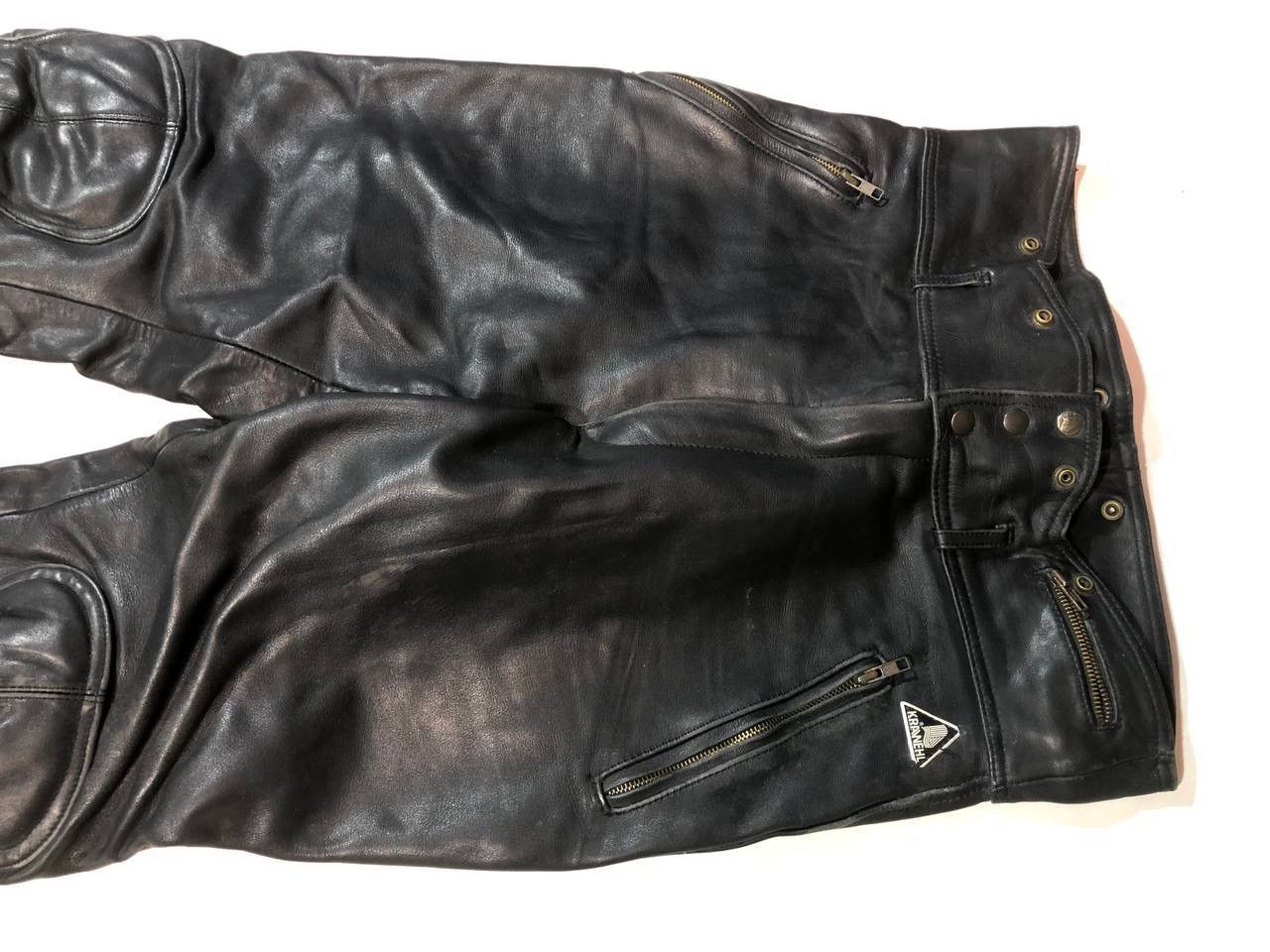 Leather × Vintage Krawehl Leather Moto Racing Pants Vintage Size US 33 - 6 Thumbnail