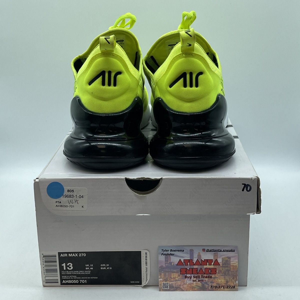 Nike Air max 270 volt Size US 13 / EU 46 - 3 Thumbnail