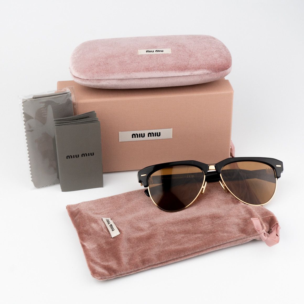 Miu Miu NEW Miu Miu MU09ZS 1AB2Z1 RUNWAY Unisex Sunglasses Size ONE SIZE - 10 Thumbnail