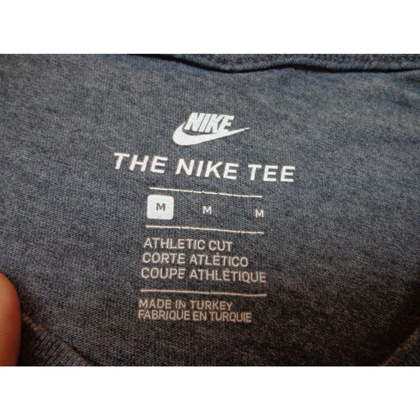 Nike Nike Just Do It Heather Gray T-Shirt Size Medium Athletic Cut Men Crew Neck Short Sleeve Cotton Canvas Logo Blue 90s Sports Classic Casual T-Shirt Size US M / EU 48-50 / 2 - 3 Thumbnail