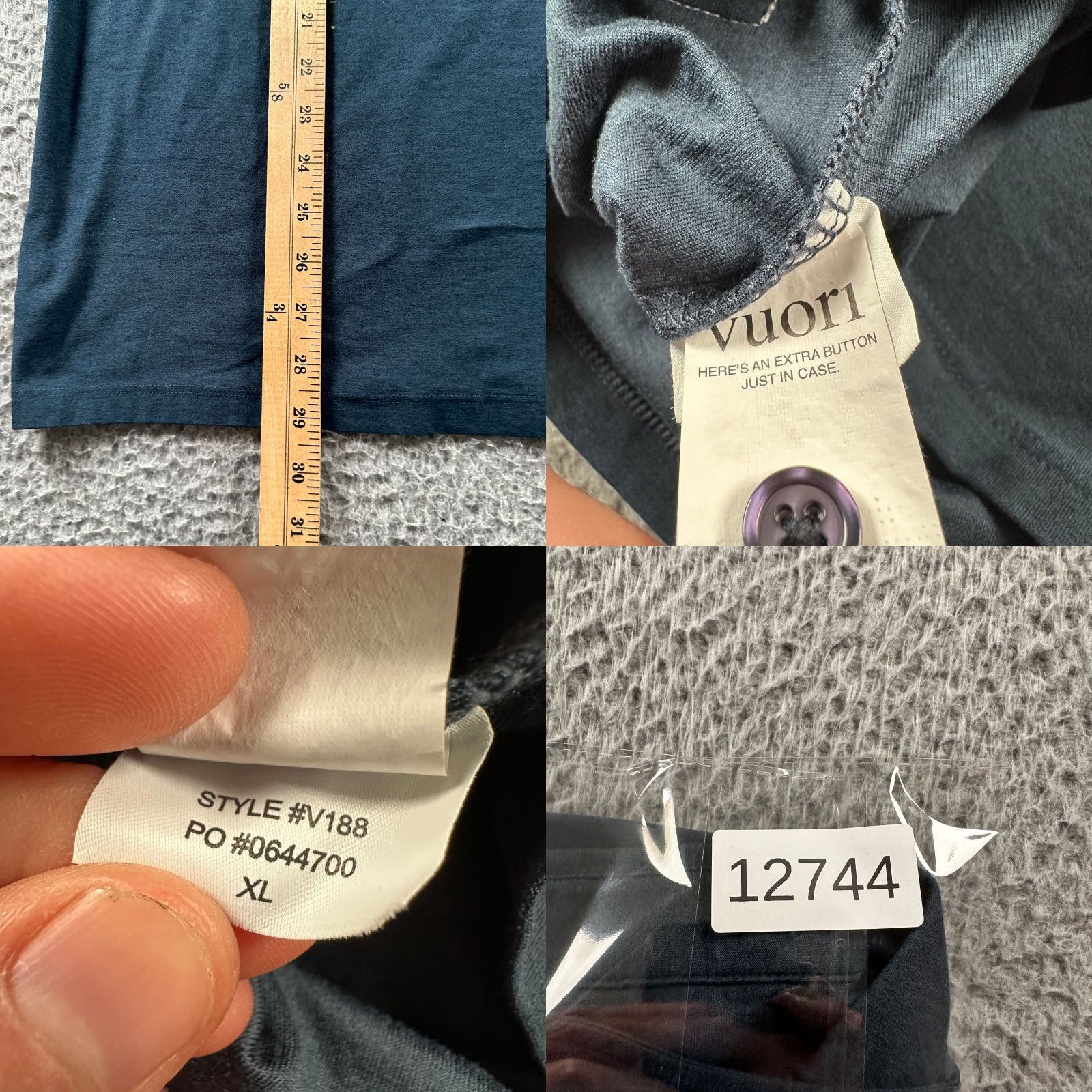 Vuori Vuori Shirt Mens XL Short Sleeve Polo Blue Performance Activewear Strato Tech Size US XL / EU 56 / 4 - 8 Thumbnail