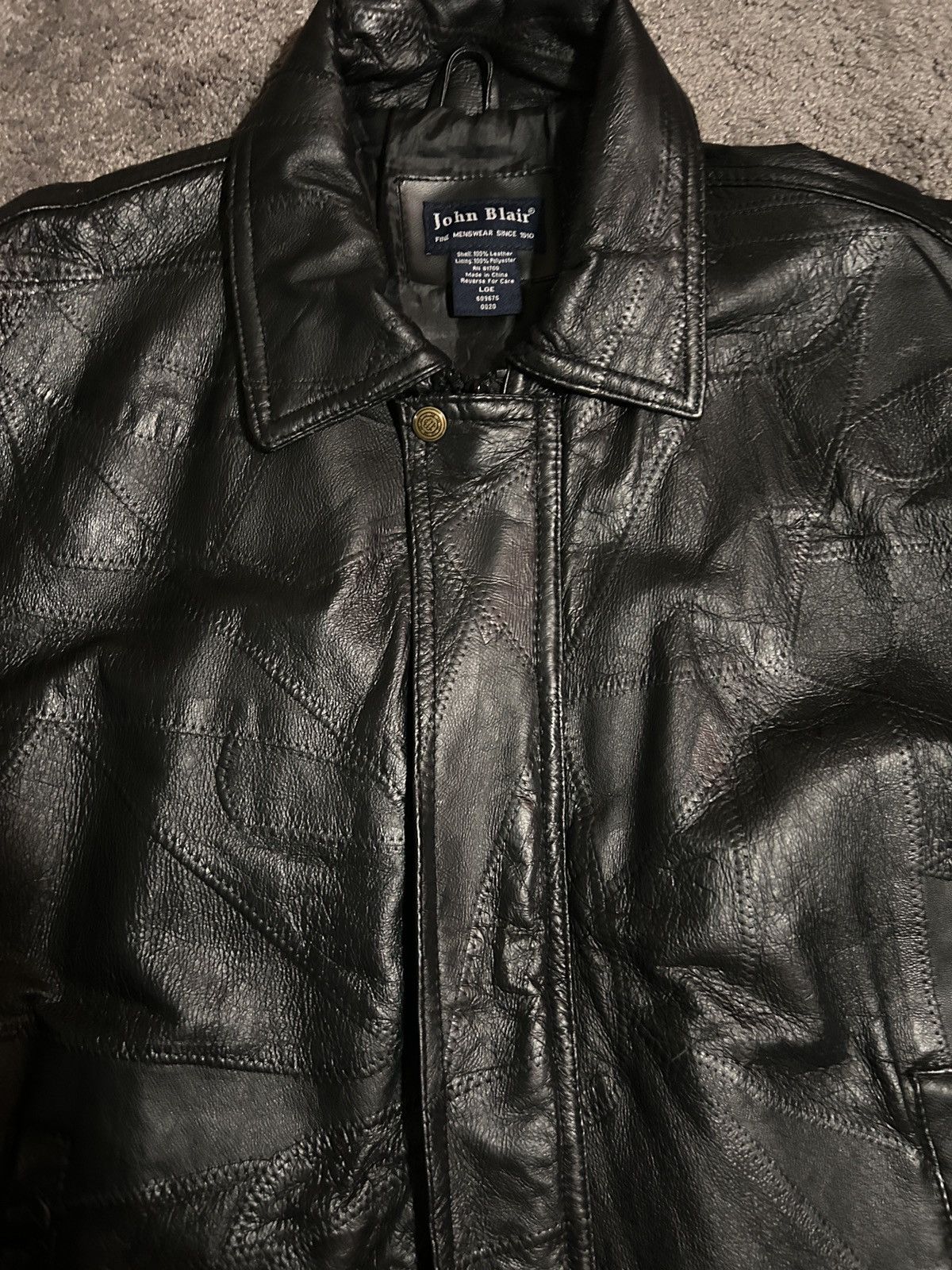 Vintage Vintage Black Patchwork Leather Jacket Size US L / EU 52-54 / 3 - 1 Thumbnail