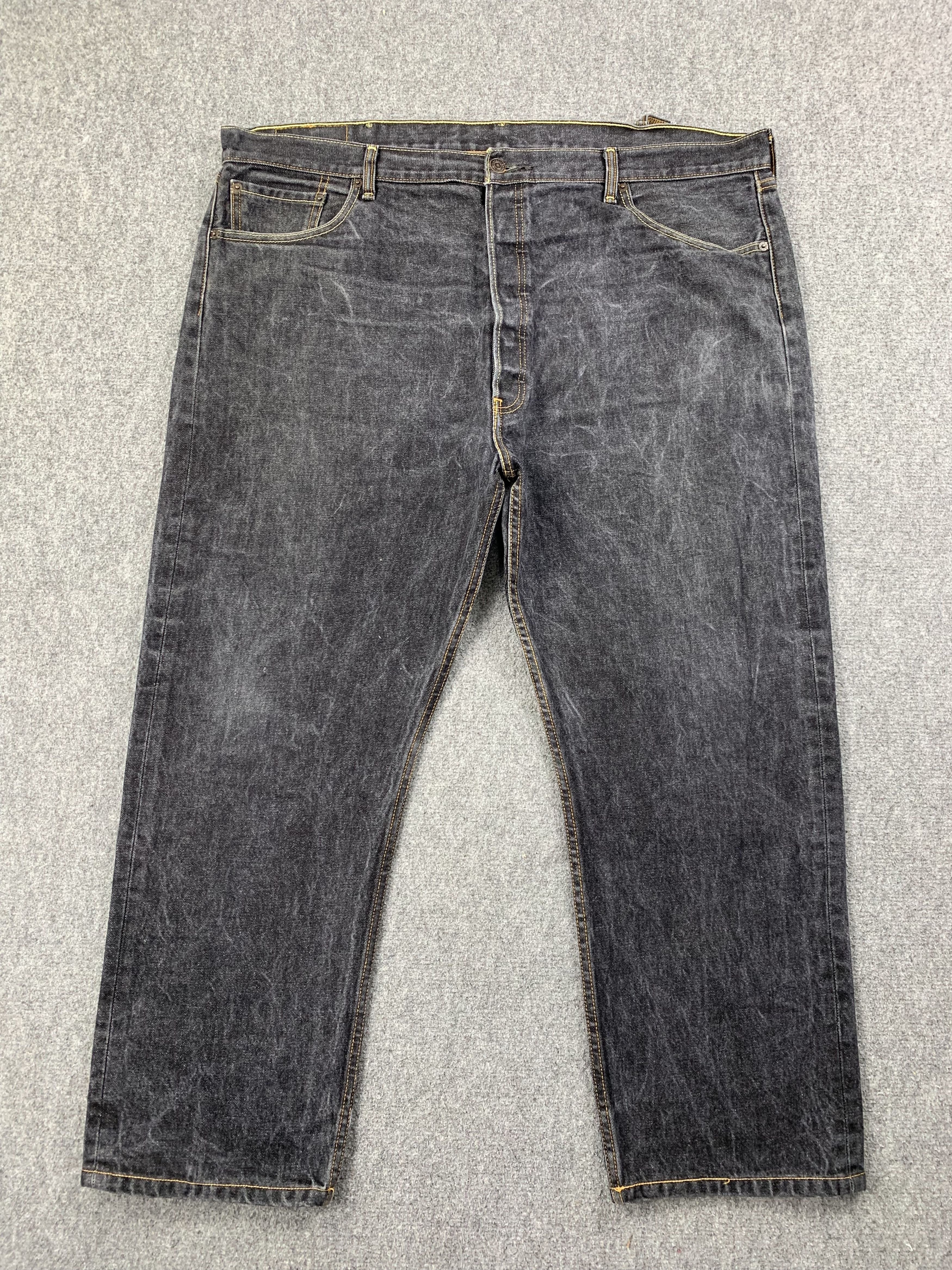Levi's × Vintage Vintage Levis 501 Faded Black Jeans DP2210 Size US 43 - 1 Thumbnail