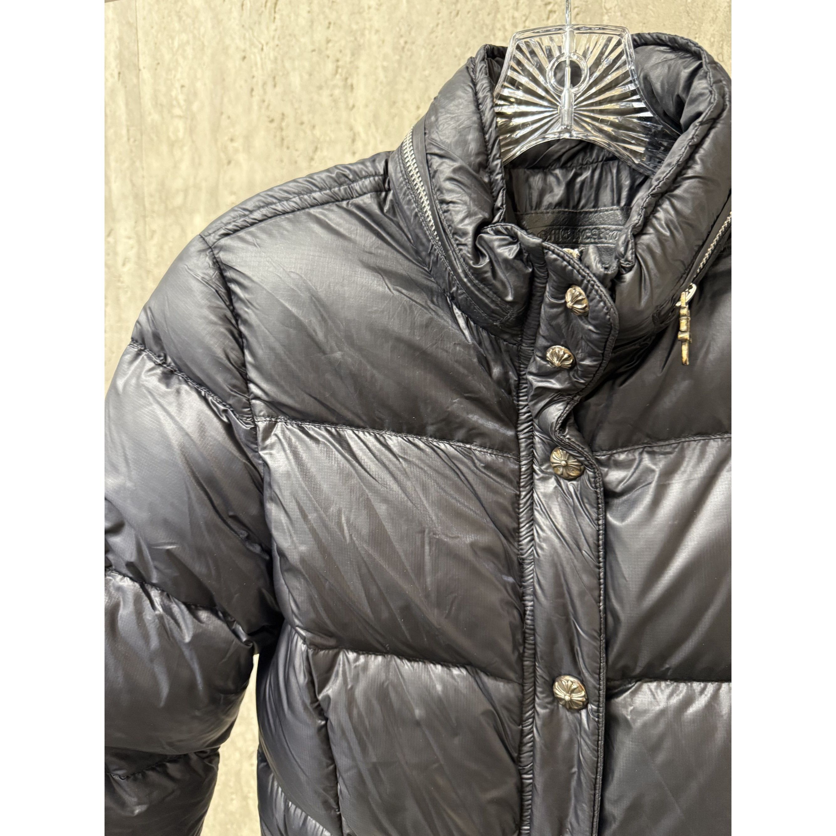 Chrome Hearts Chrome Hearts Womens Black Goose Down Puffer Jacket With Zip Size S / US 4 / IT 40 - 4 Thumbnail