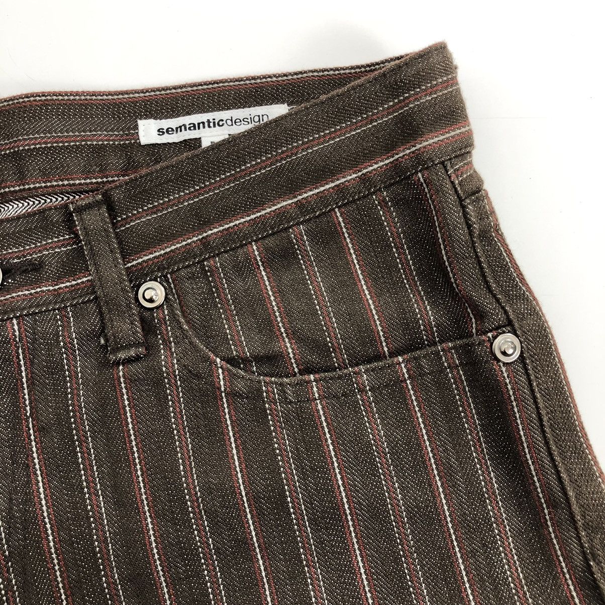 20471120 × If Six Was Nine × semanticdesign Y2K Semantic Design Striped Brown Travis Scott Denim Pants Size US 30 / EU 46 - 5 Thumbnail