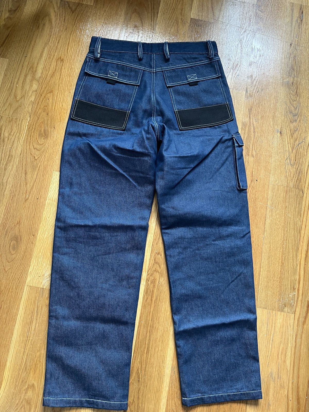 Vintage Vintage Y2k Denim Patchwork Cargos with Contrast Stitching Size US 30 / EU 46 - 2 Thumbnail