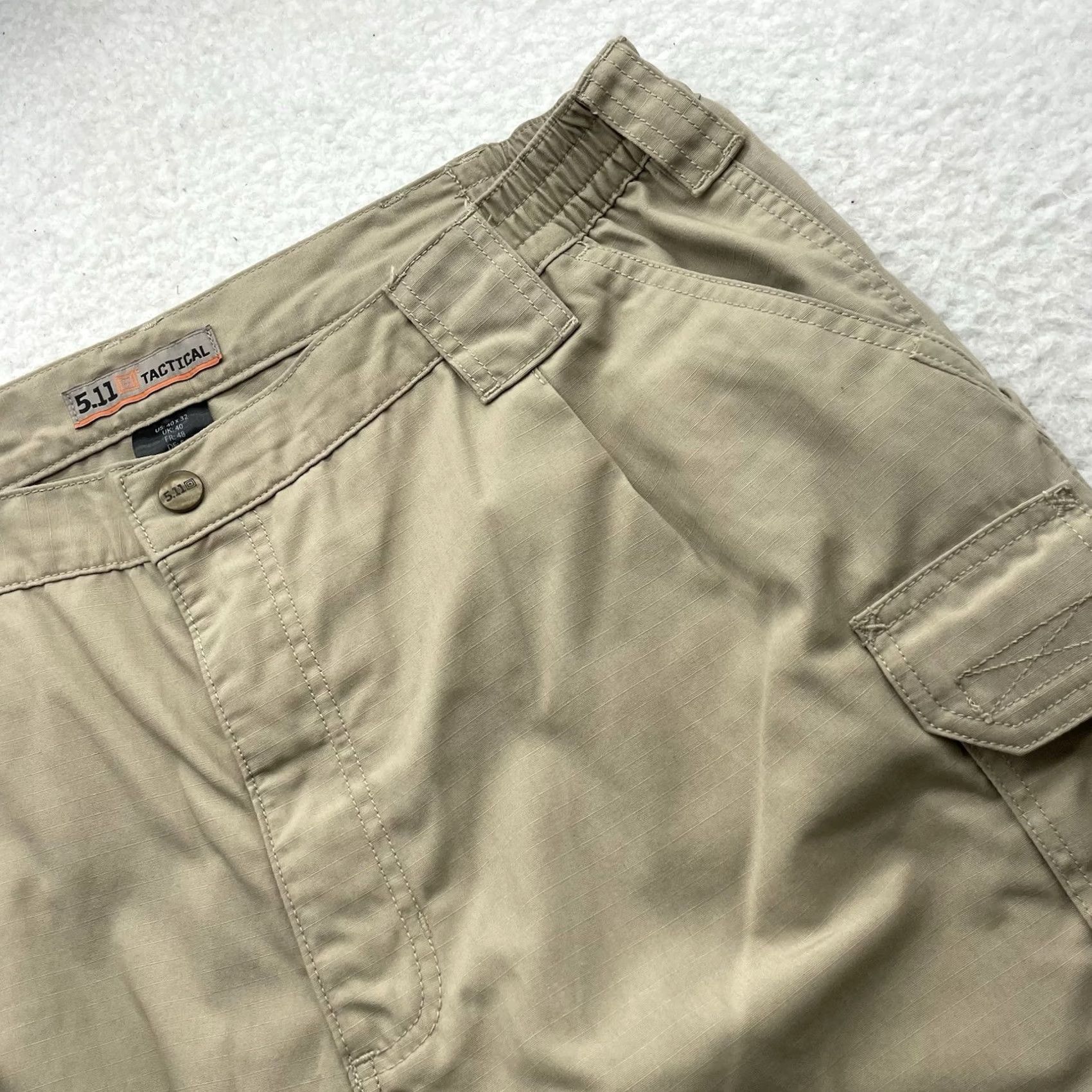 Vintage 5.11 Taclite Pro Cargo Pants Mens 40x30.5 Khaki Beige Cargo Pocket Trouser Regular Straight Pants Boys 40x32 Tag 40x32 - 5.11 Tactical Size US 40 / EU 56 - 2 Thumbnail
