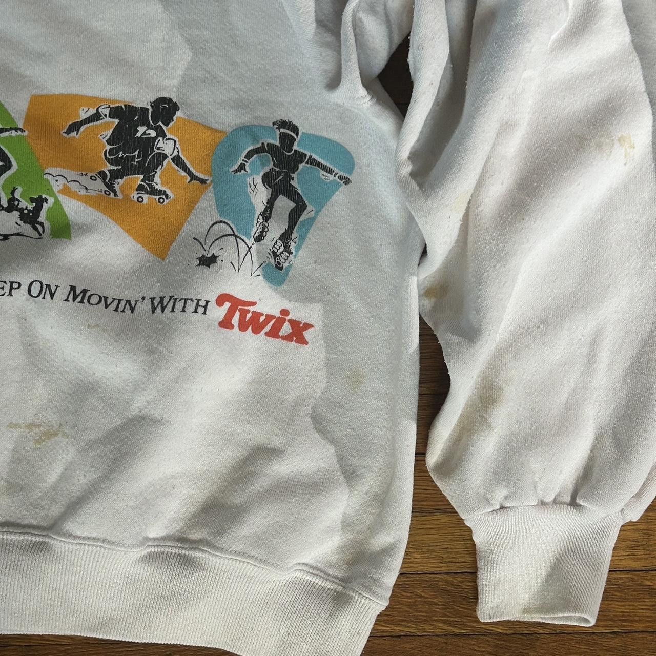 Jerzees Vintage 90s Twix Keep on moving Design Sweatshirts Size US XL / EU 56 / 4 - 3 Thumbnail