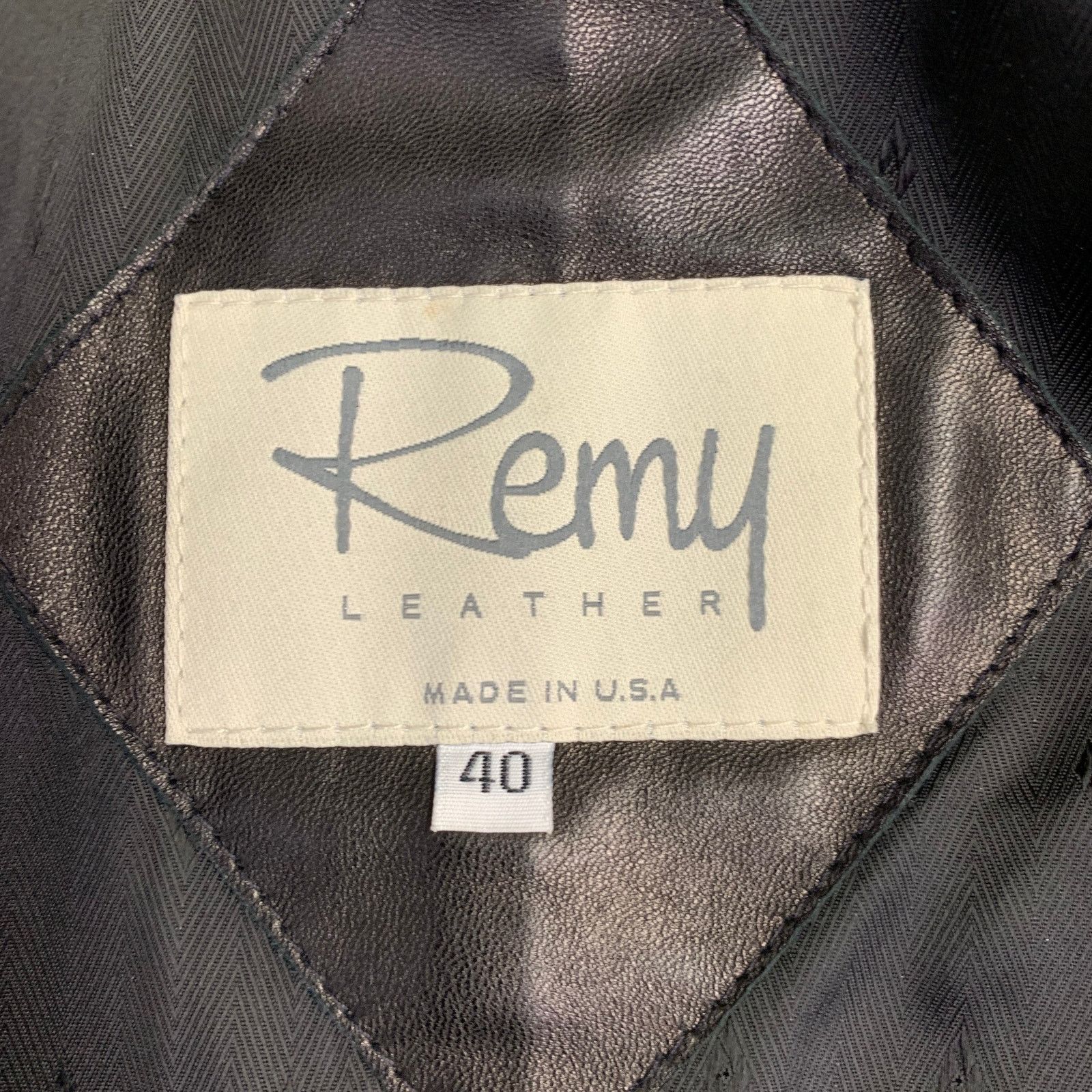 Other REMY LEATHER 40 Black Leather Zip Buttons Blouson Jacket Size US XXL / EU 58 / 5 - 5 Thumbnail
