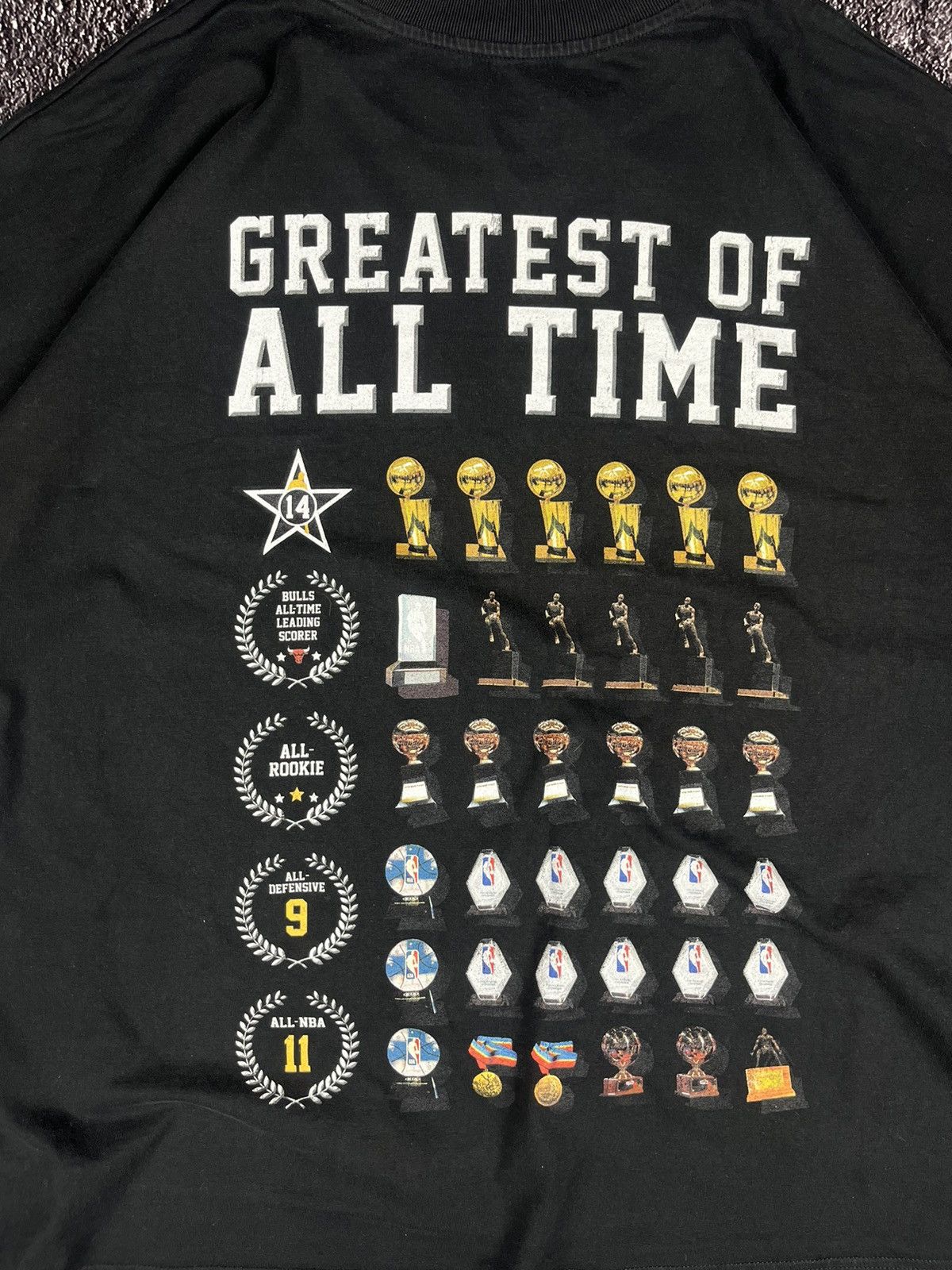 Other Crazy Tee Jordan Greatest Off All Time Vintage Style T-Shirt Size US XL / EU 56 / 4 - 4 Thumbnail