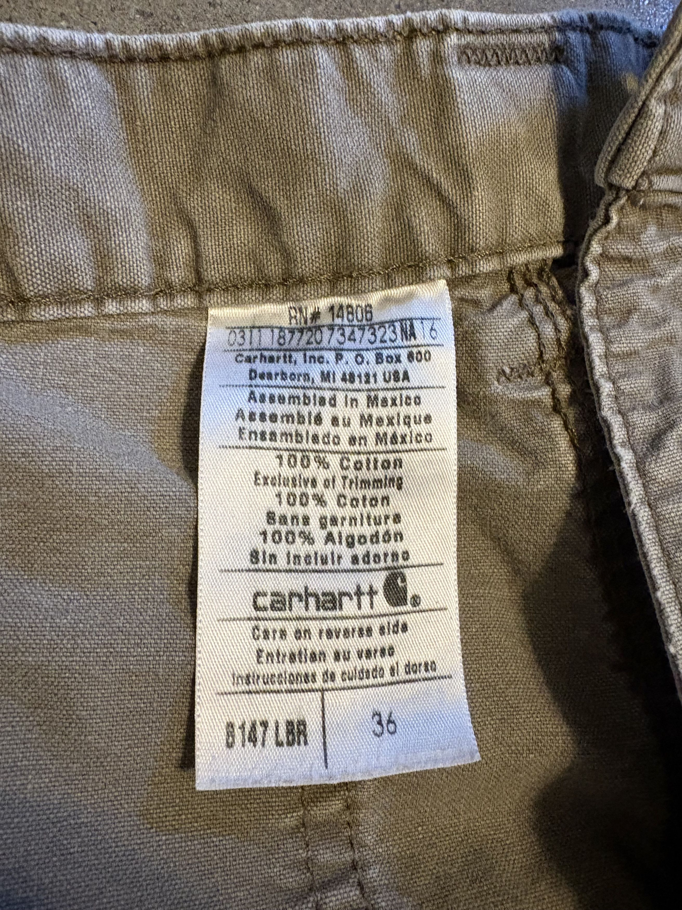 Carhartt Carhartt B147 Loose Fit Work Shorts – Light Brown (36) Size US 36 / EU 52 - 3 Thumbnail