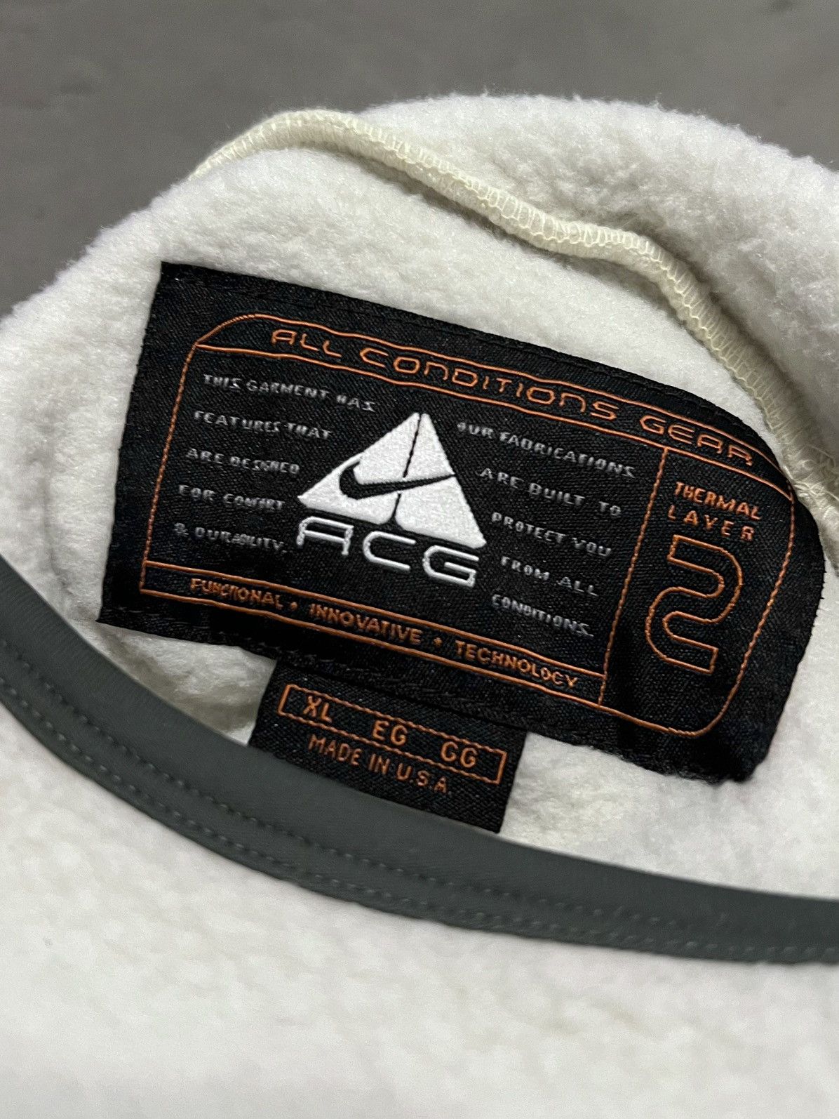 Vintage Nike ACG Vintage Sherpa Fleece Ninja Balaclava Sweatshirt Size US XL / EU 56 / 4 - 8 Thumbnail