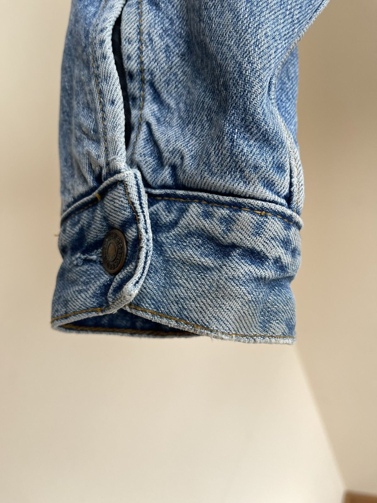 Levi's Type 3 Flannel Blanked Lined Washed Denim Trucker Jacket 90s Size US M / EU 48-50 / 2 - 23 Thumbnail
