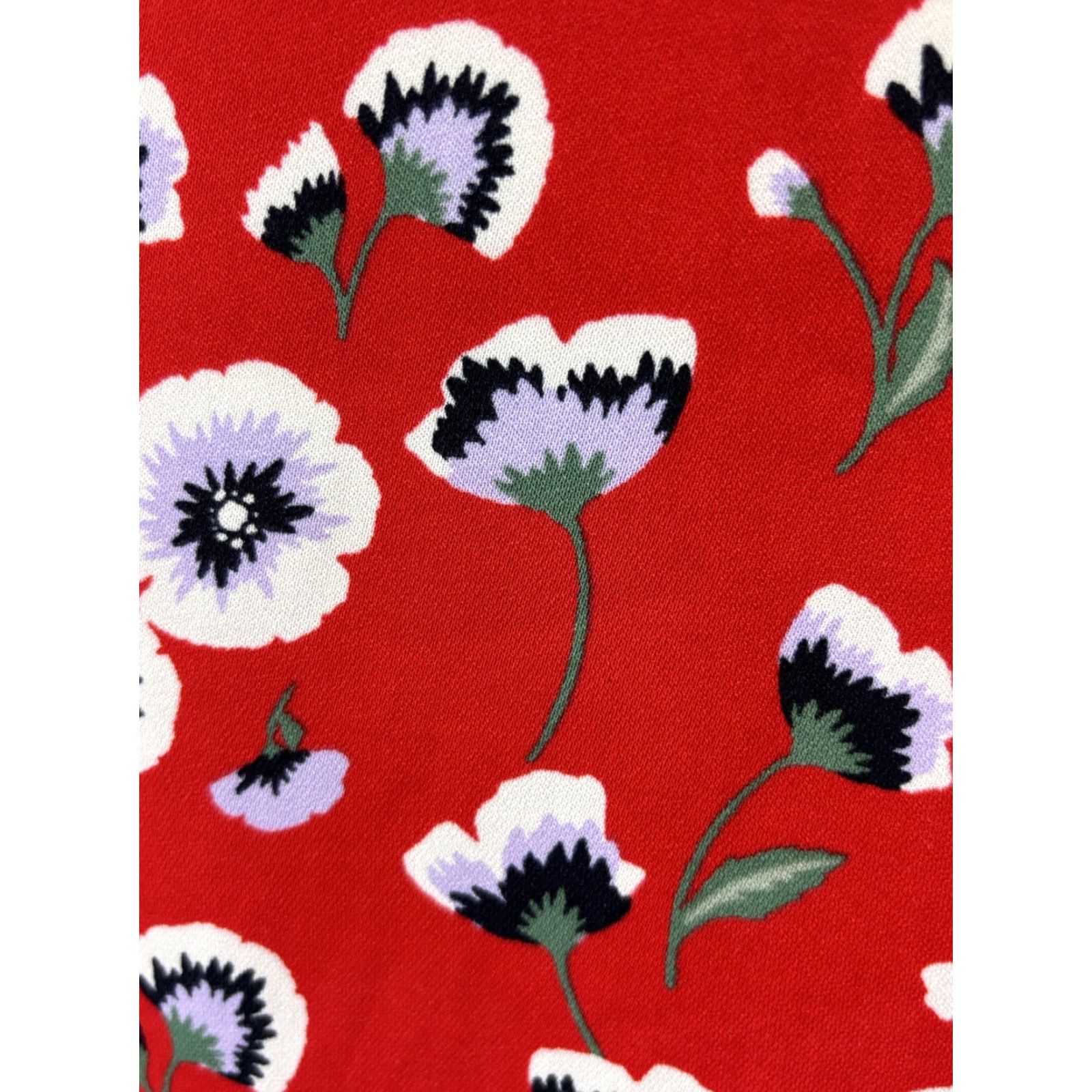 J.Crew J. Crew Red Poppy Wrap Dress Sz 0 VGUC Flutter Sleeve Size XS / US 0-2 / IT 36-38 - 6 Thumbnail