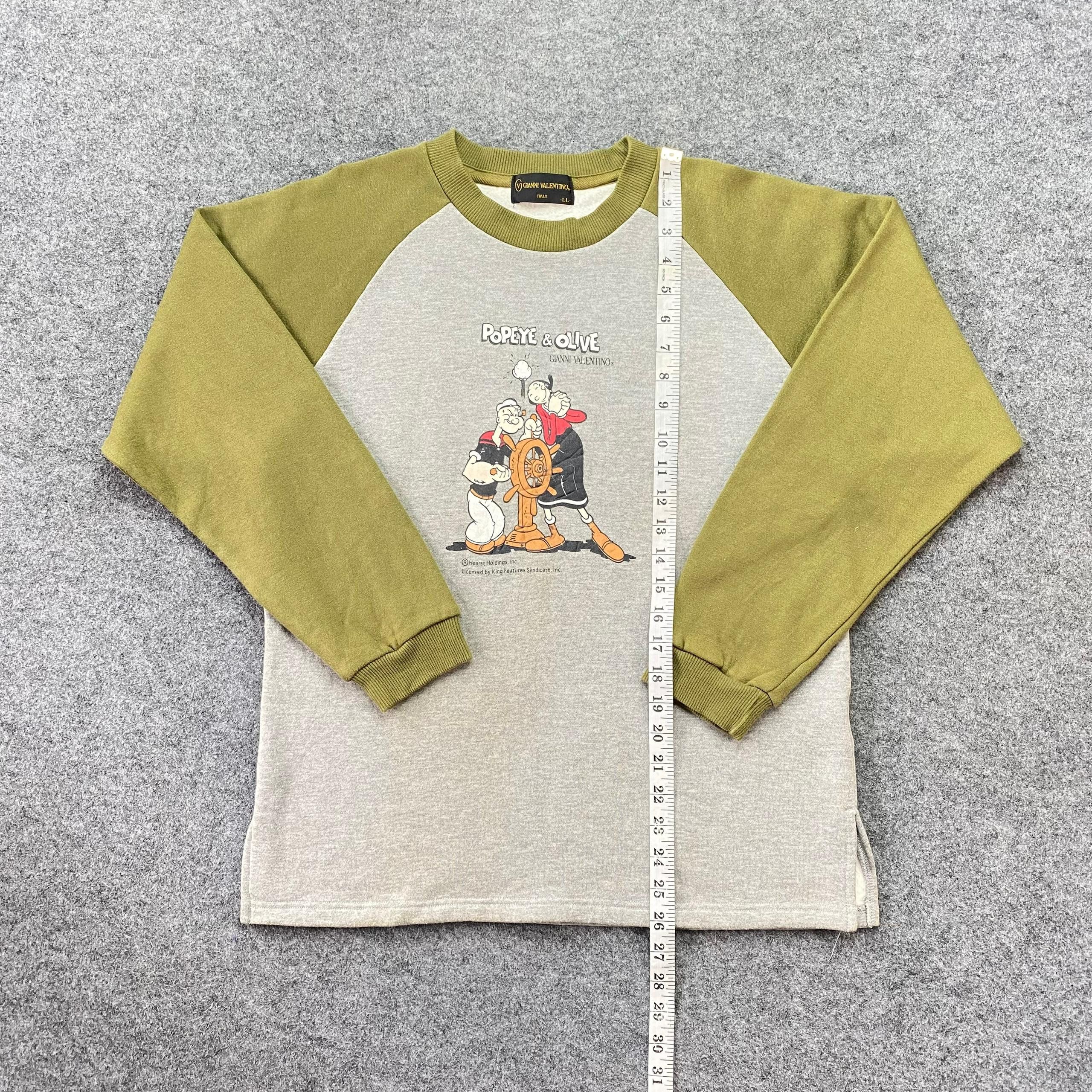 Gianni Valentino Vintage Gianni Valentino Popaye Olive Long Sleeve Shirt Size US L / EU 52-54 / 3 - 5 Thumbnail