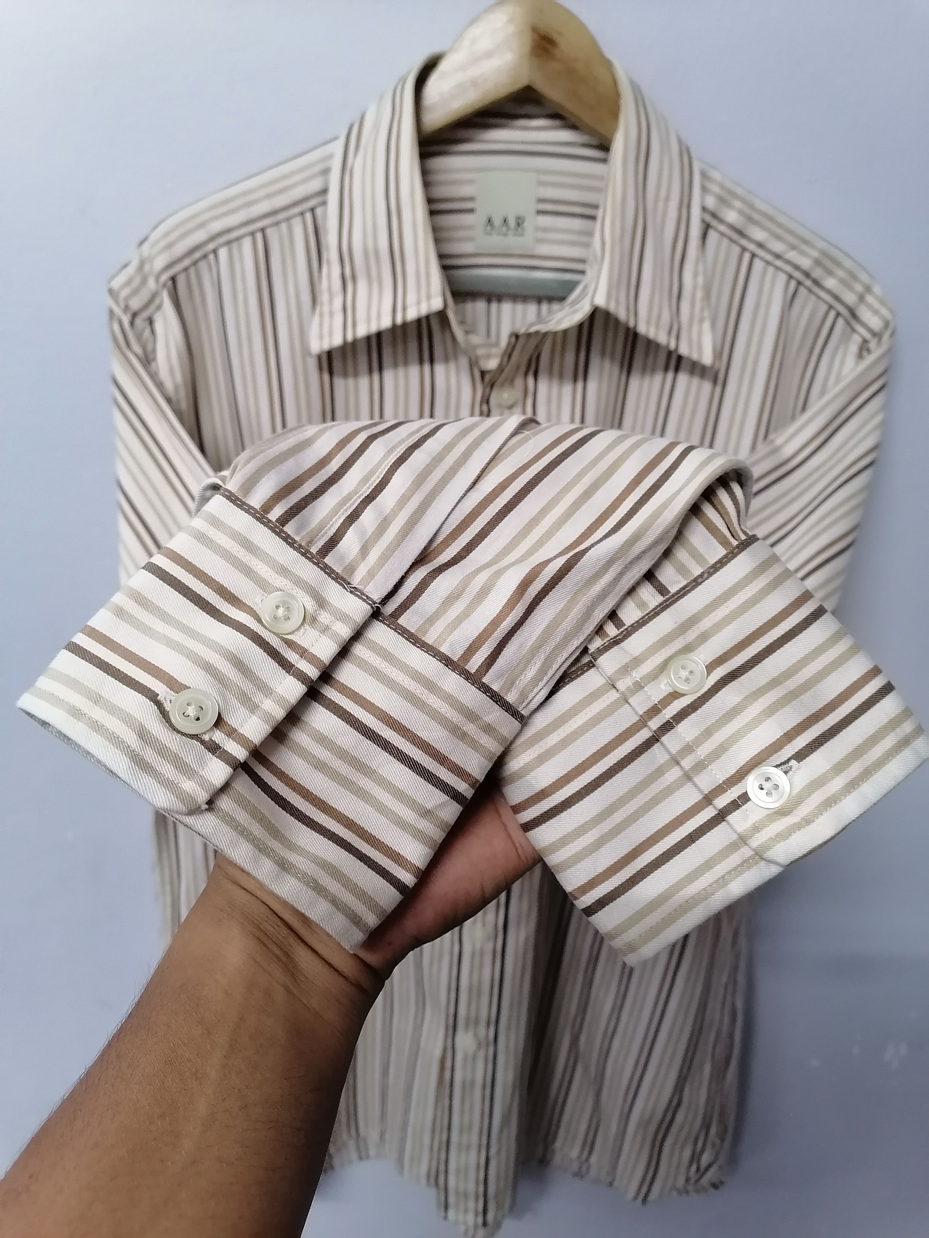 Yohji Yamamoto A.A.R Yohji Design Studio Pinstripe Button Ups Shirt Size US L / EU 52-54 / 3 - 3 Thumbnail
