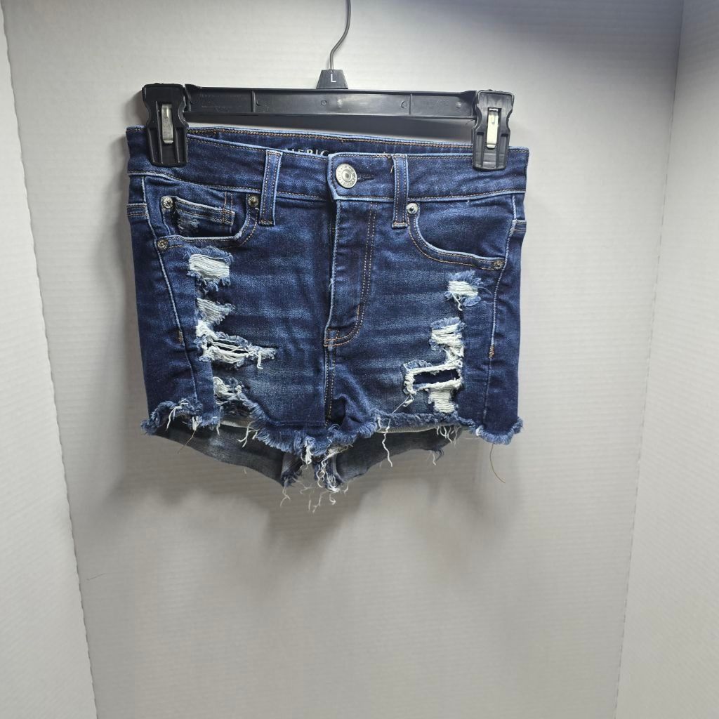 American Eagle Outfitters Women's American Eagle Distressed Hi-Rise Shortie J Shorts00 Size 24" / US 00 / IT 34 - 1 Thumbnail