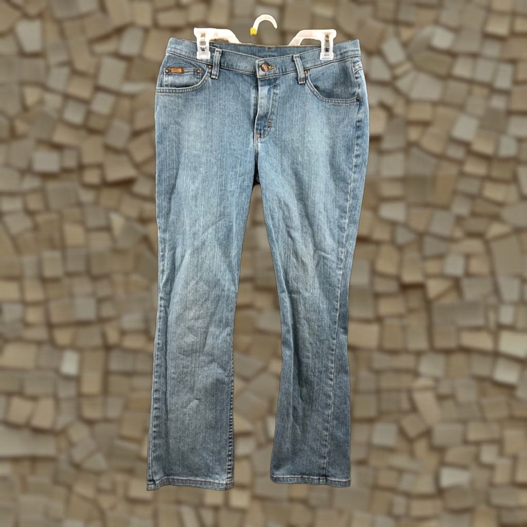 Vintage Riders Jeans Size 12 Womens Mid Rise Dark Wash Blue Denim Straight - Brand Riders - 5-Pocket - Dark Denim - Womens - Jeans Size 34" / US 12 / IT 48 - 1 Thumbnail