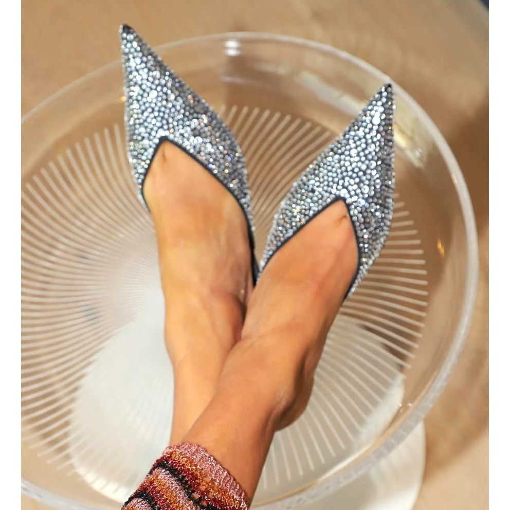 Mango MANGO Bejeweled Pointed Mules NWT Size US 6.5 / IT 36.5 - 10 Thumbnail