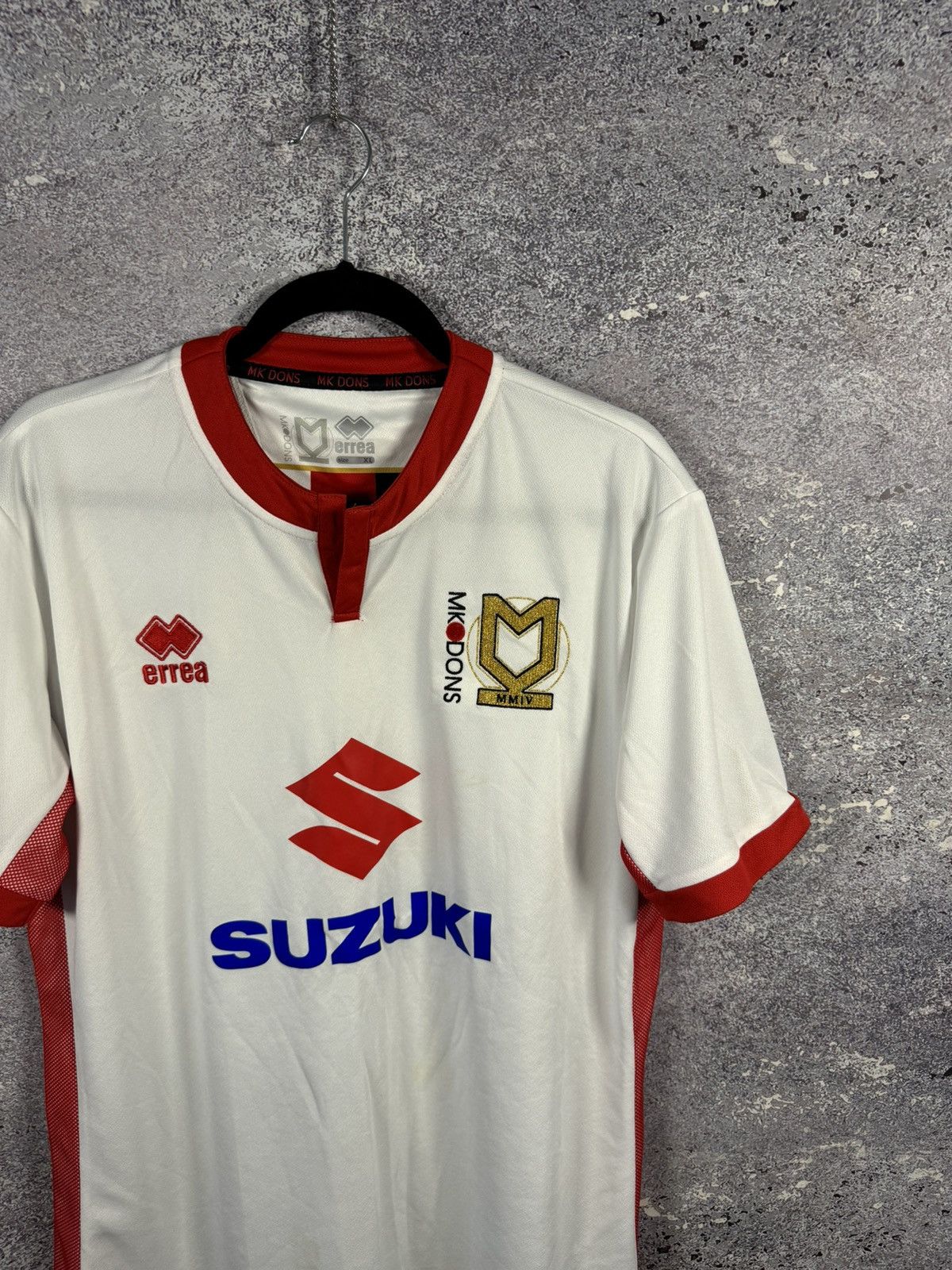 Errea × Vintage Vintage Mk Dons 2017/18 Errea Soccer Jersey Blokcore XL Size US XL / EU 56 / 4 - 2 Thumbnail