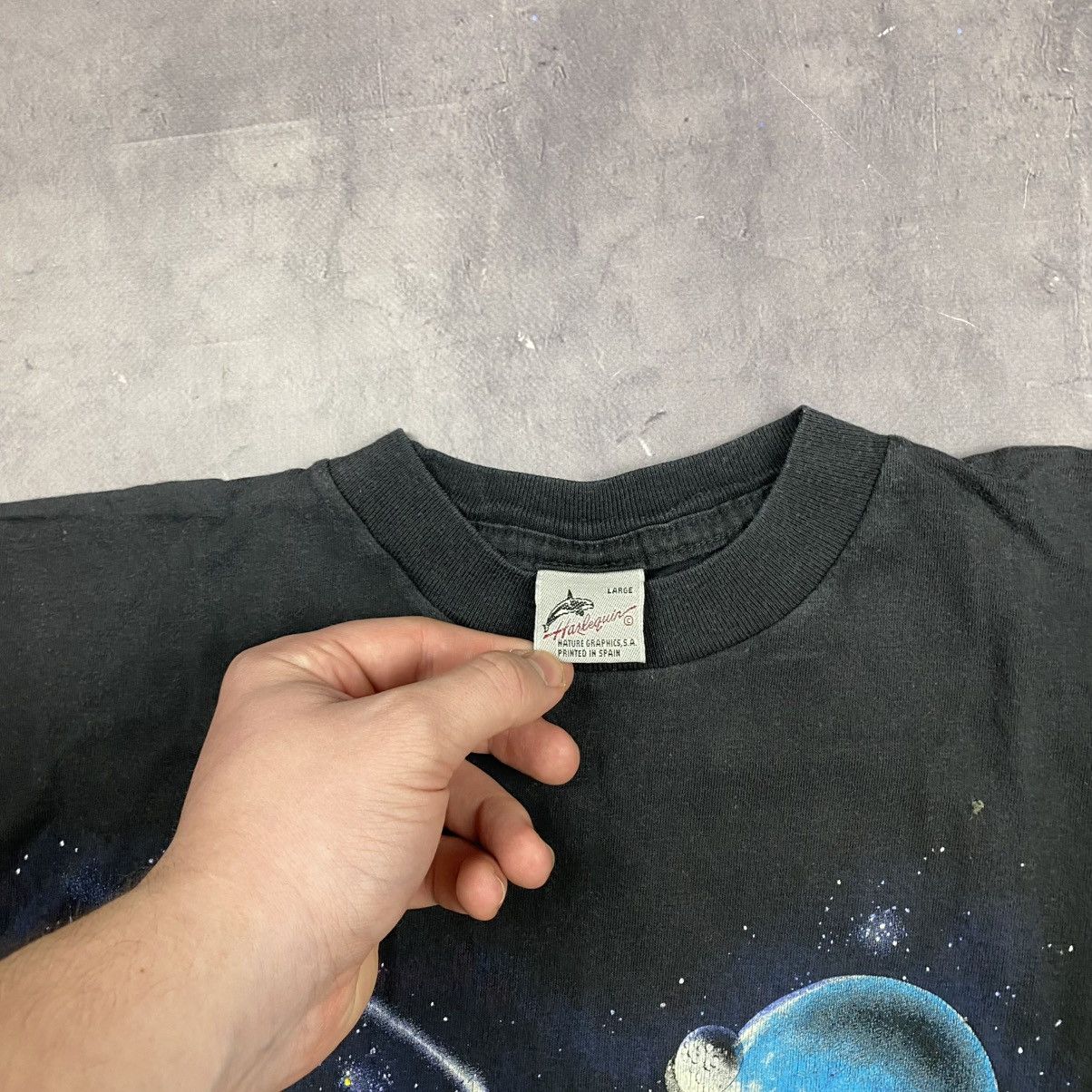 Vintage VINTAGE PETER KULL SOLAR SYSTEM GRAPHIC TEE 90s Size US L / EU 52-54 / 3 - 7 Thumbnail