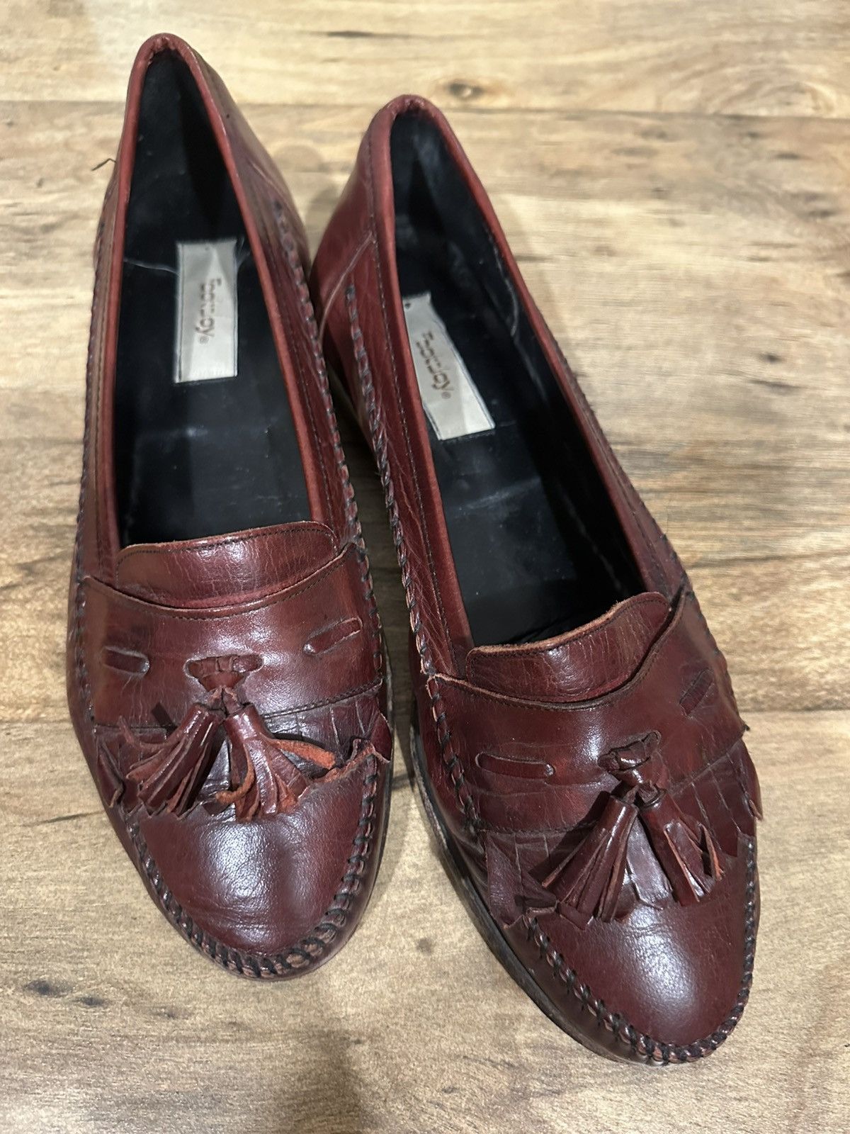 Footjoy Vintage Footjoy Italian Leather Tassel Loafers 9.5 M Size US 9.5 / EU 42-43 - 9 Thumbnail
