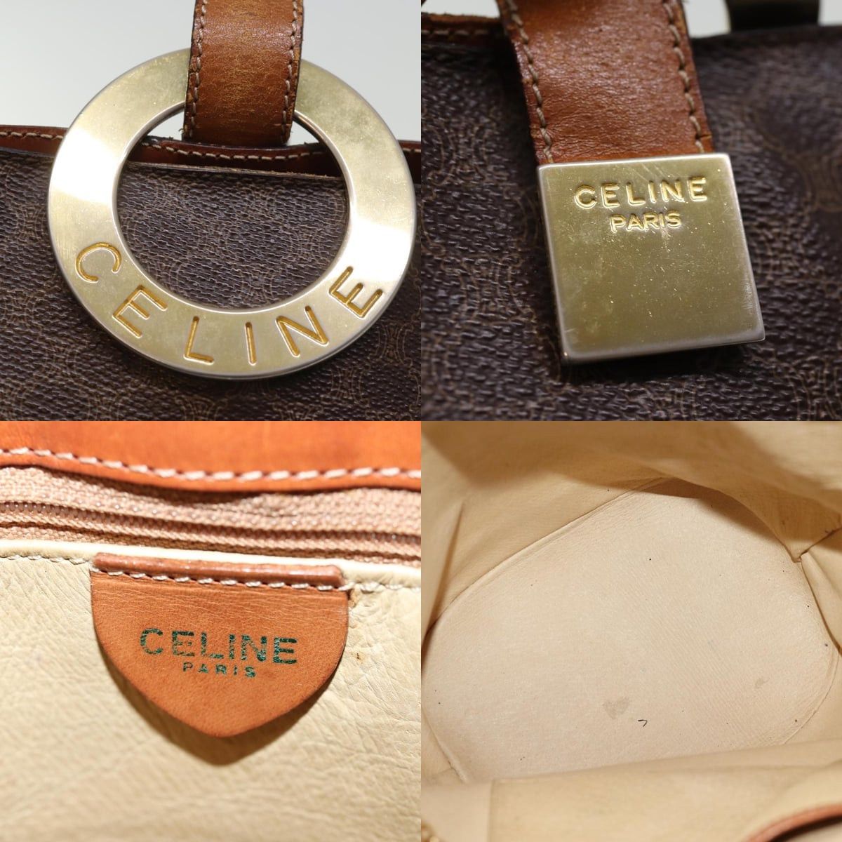 Celine CELINE Macadam Canvas Shoulder Bag Pvc Brown Size ONE SIZE - 11 Thumbnail