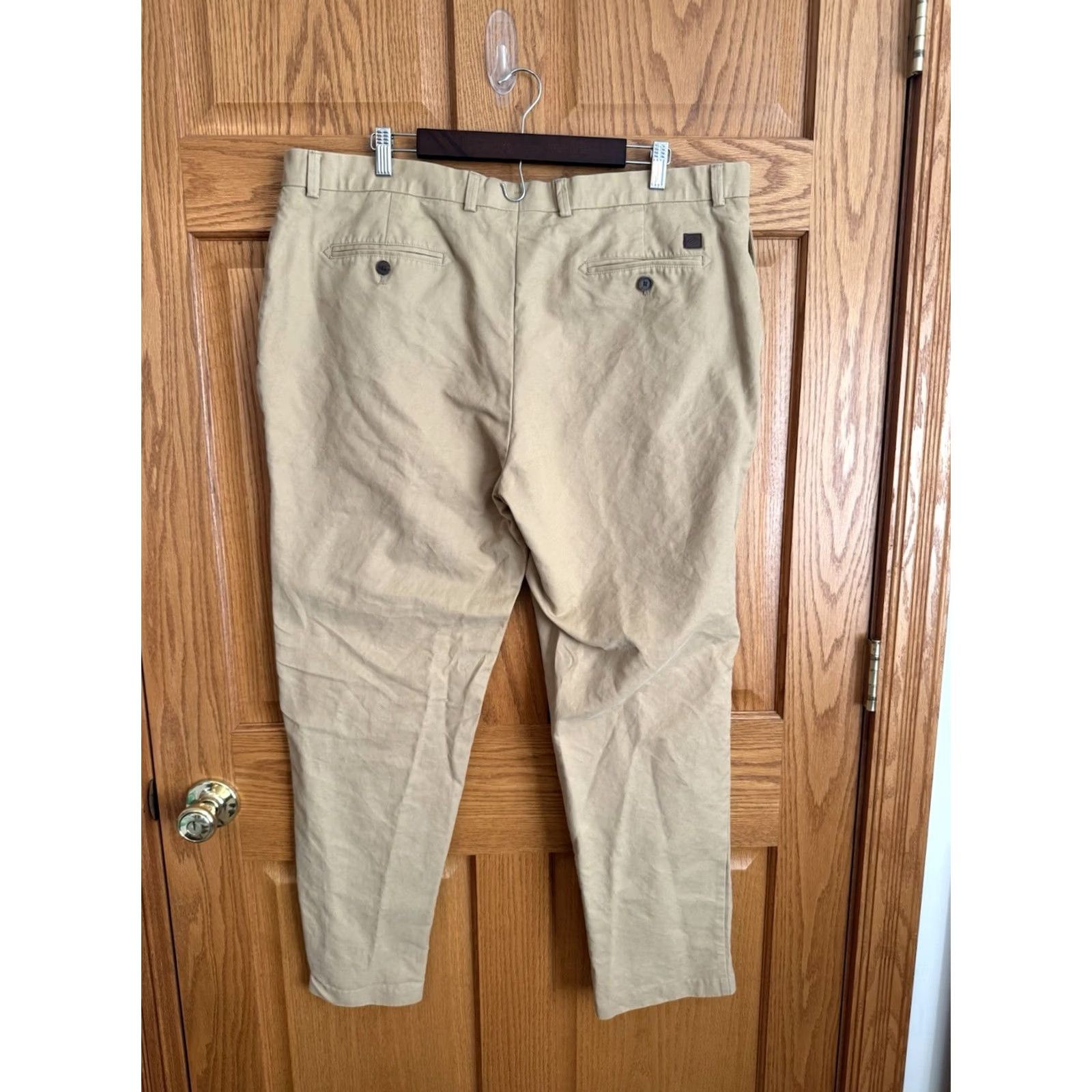 Joseph Abboud Joseph Abboud Men’s Beige Stretch Chino Pants Classic 42x32 Kahki Size US 42 / EU 58 - 3 Thumbnail