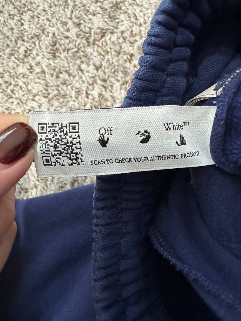 Off-White Off-White Rubber Arrow Sweat Pants Navy Size US 32 / EU 48 - 9 Thumbnail