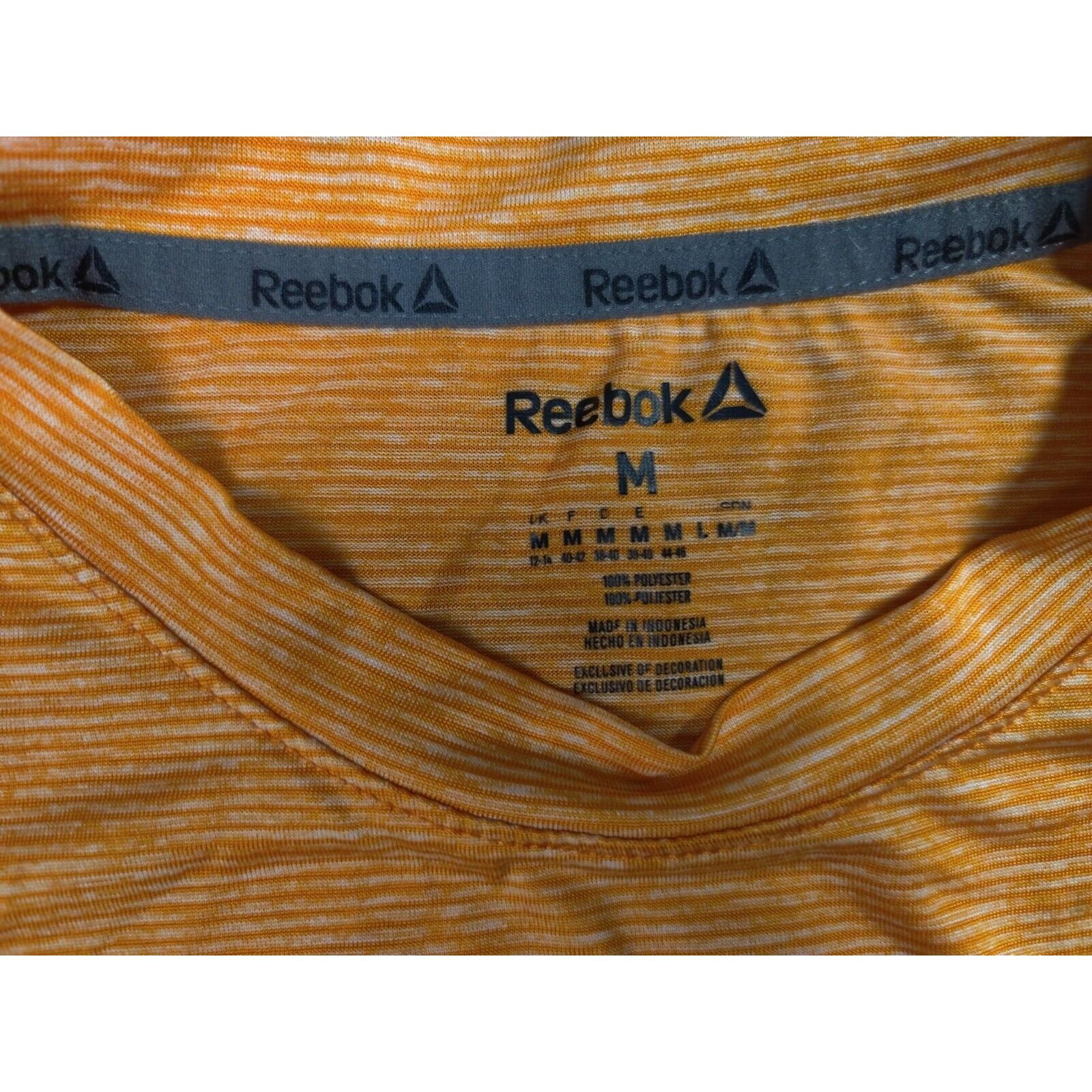 Reebok Reebok Shirt Adult Mens Medium Solid Orange Activewear Size US M / EU 48-50 / 2 - 3 Thumbnail