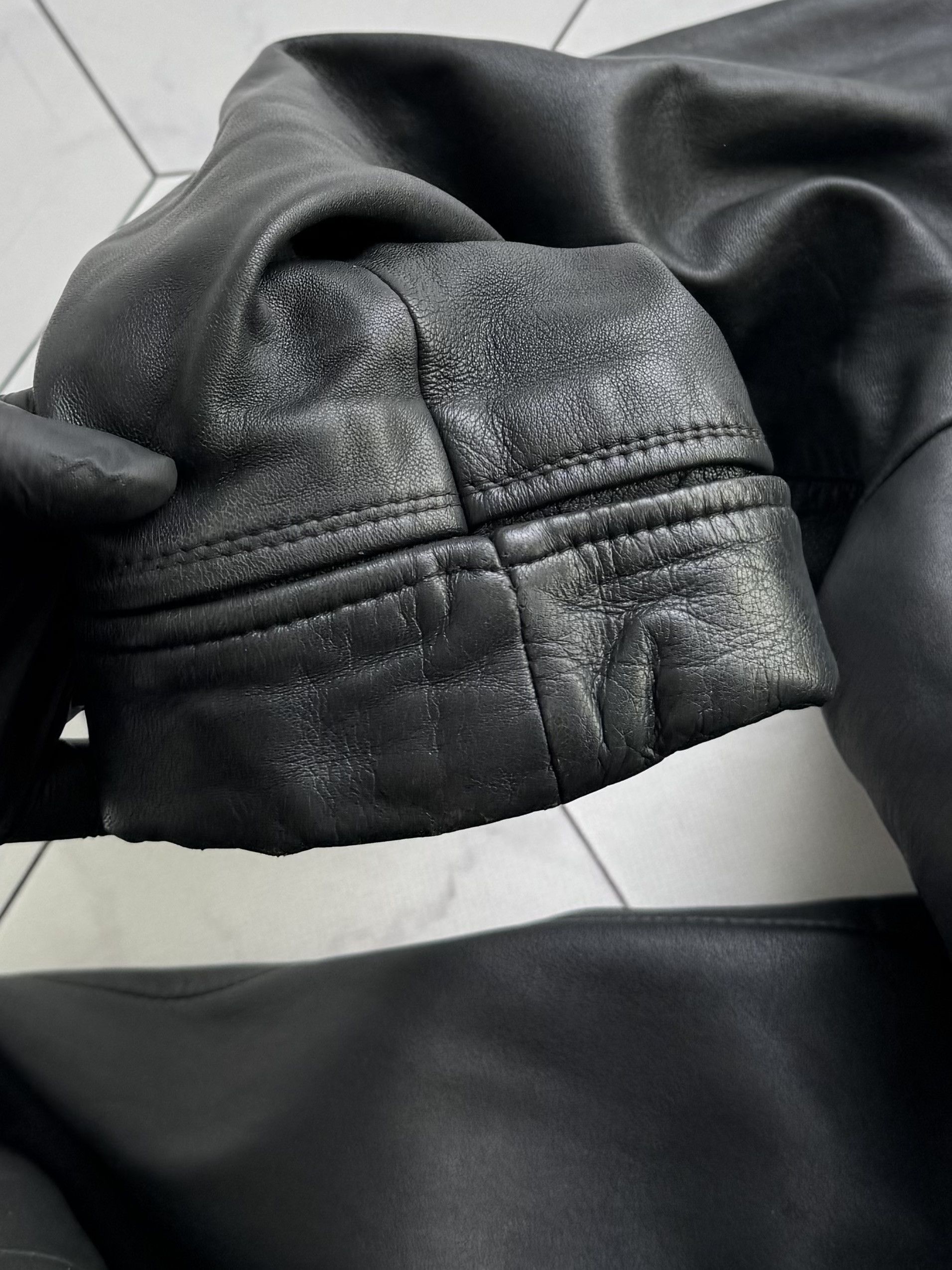 Vintage Vintage Leather Coat Hooded Long Winter Jacket Outerwear B4 Size L / US 10 / IT 46 - 19 Thumbnail